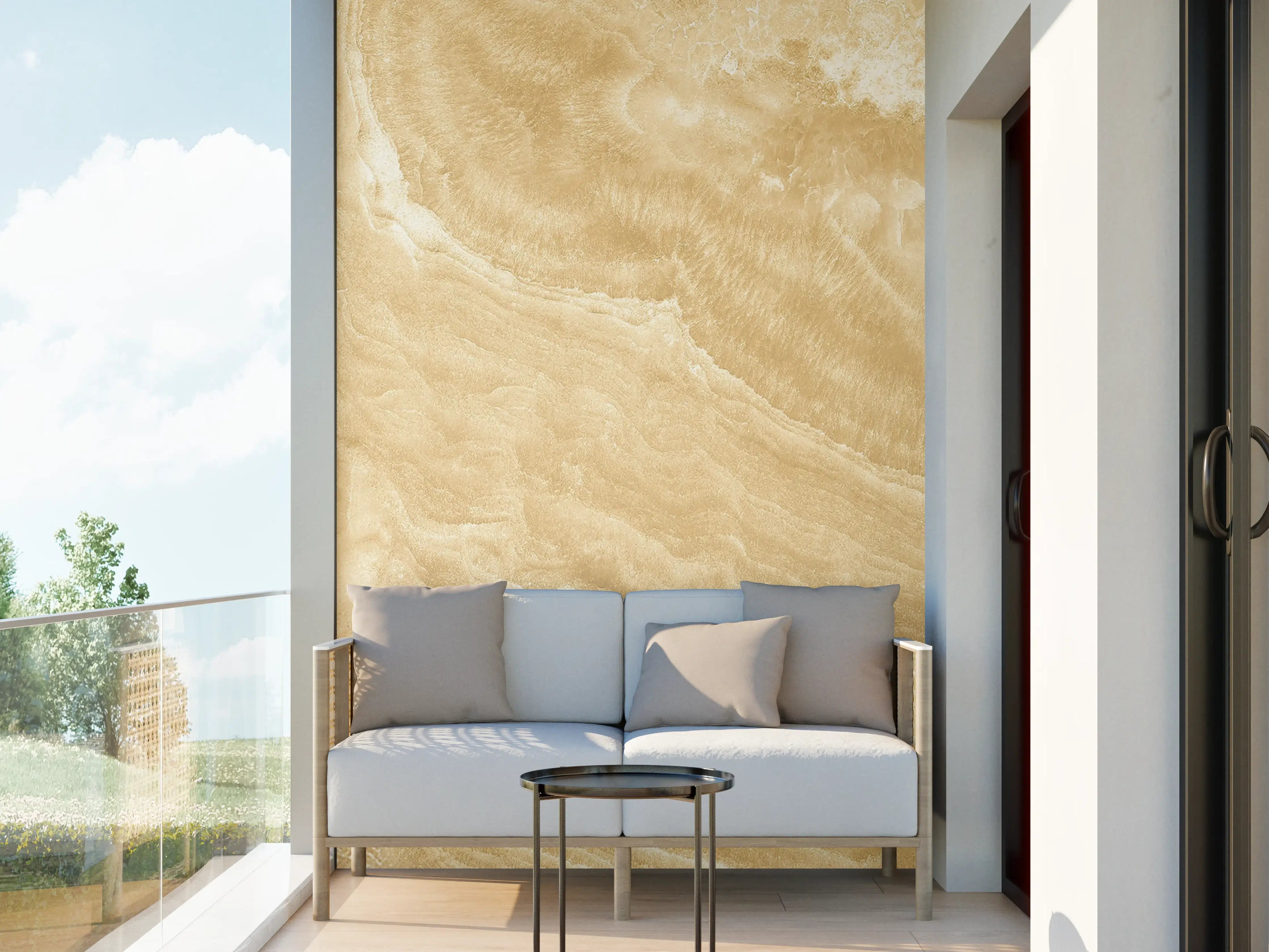 Wandverkleidung außen - Goldener Marmor