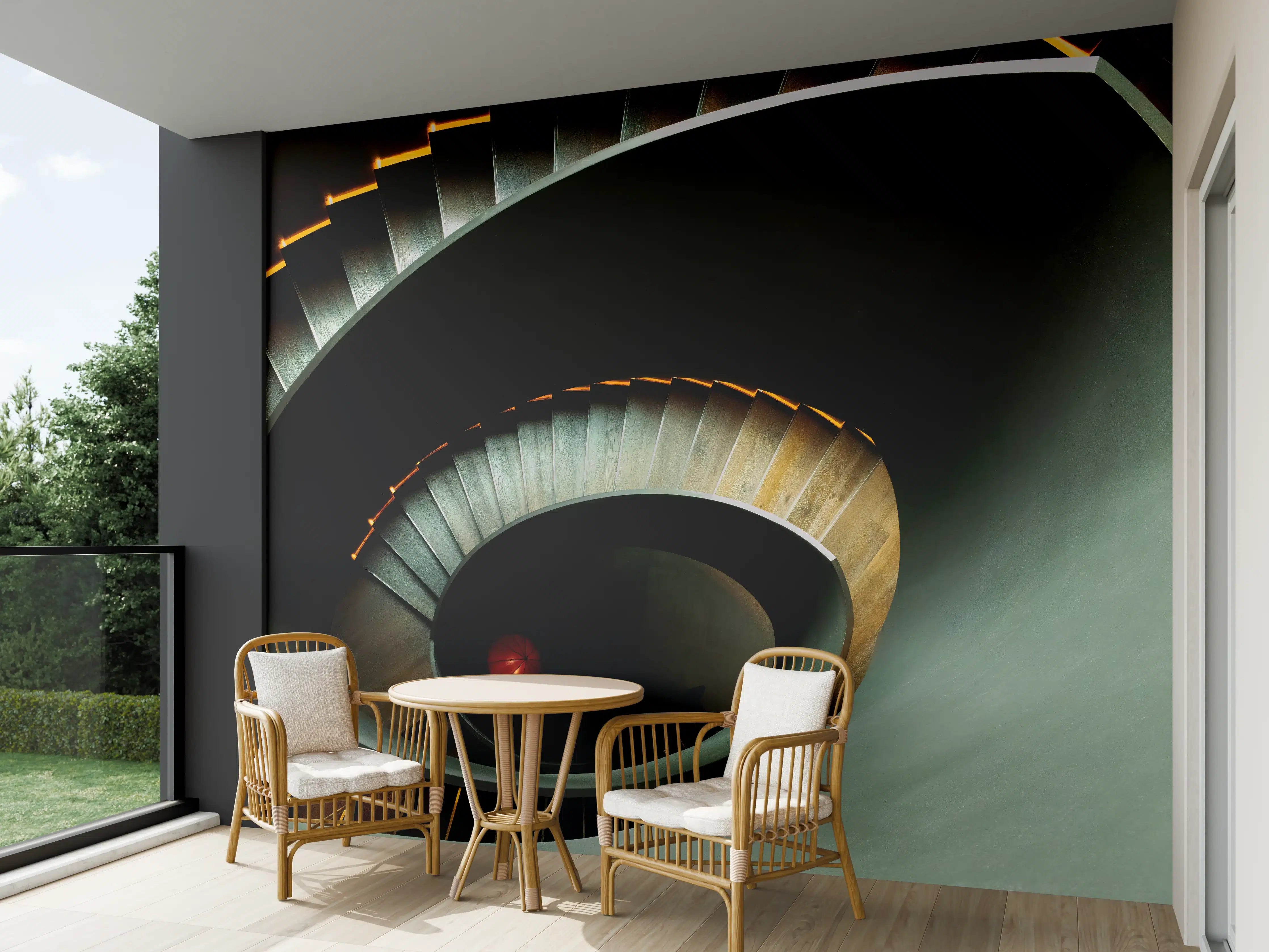 Wandverkleidung außen - Gräuliche Architektur - Treppen