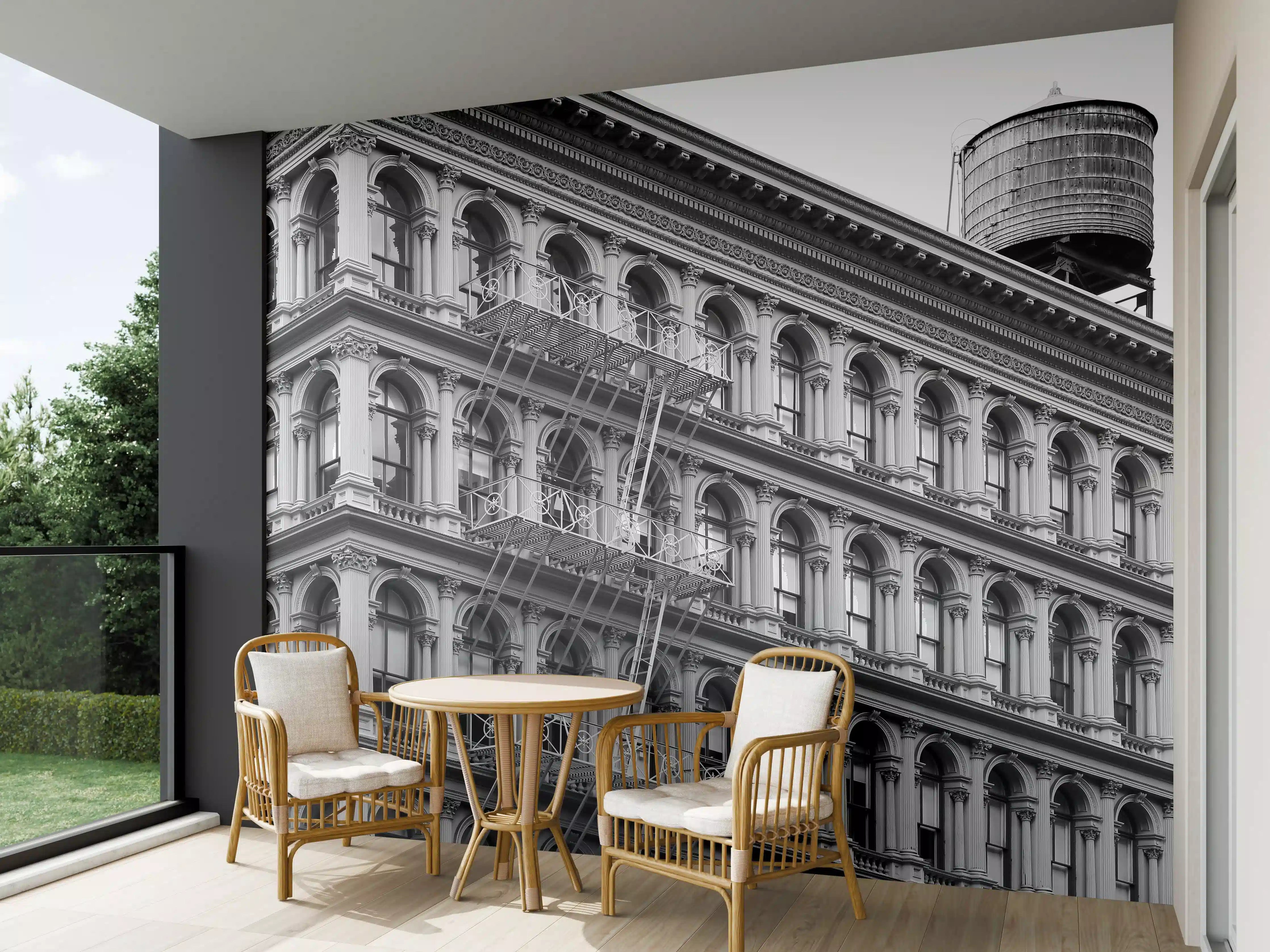 Wandverkleidung außen - Gräuliches Foto - Architektur in NYC