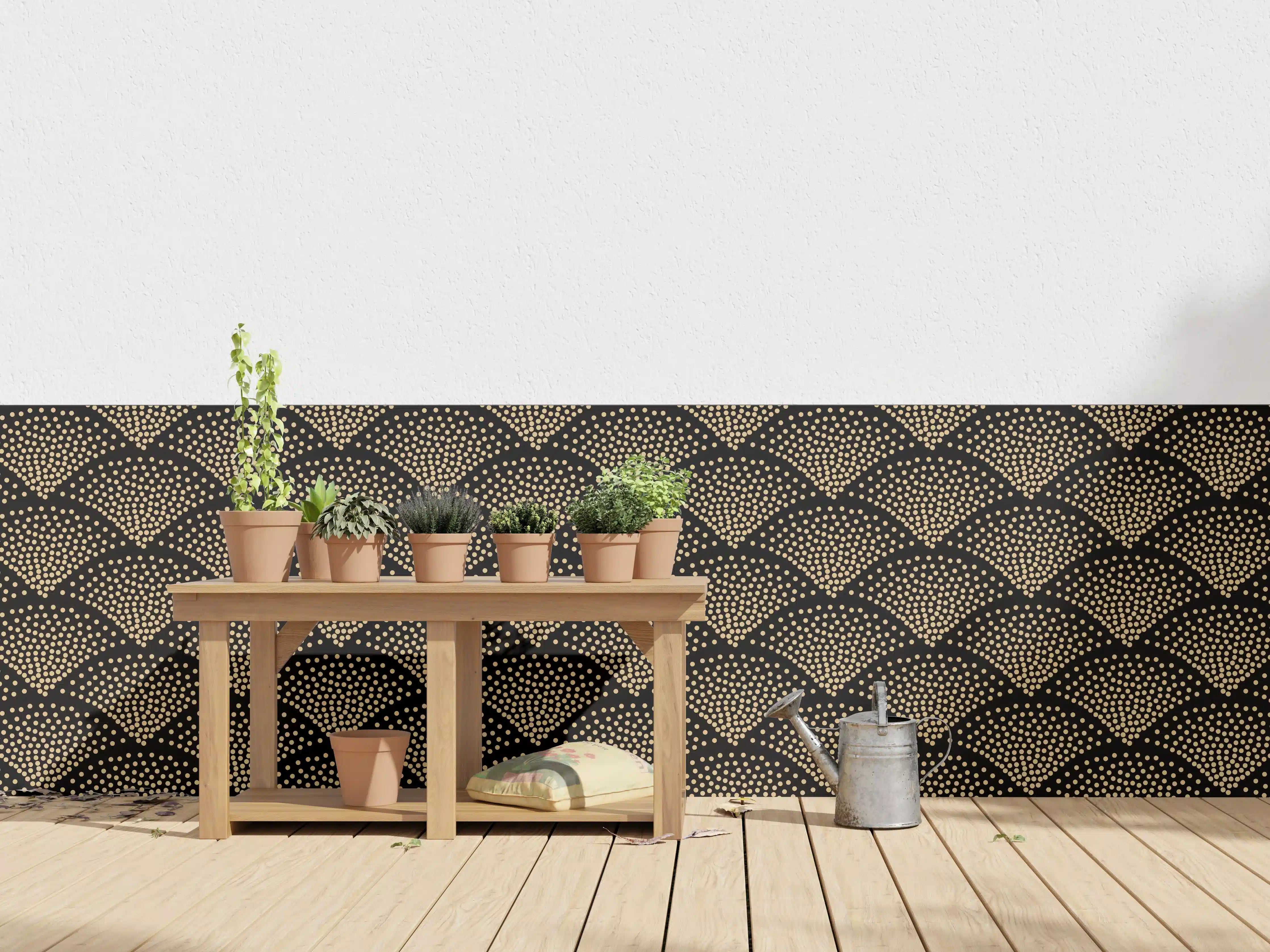 Wandverkleidung außen - Grafik-Textur-Schwarz-Hellbraun
