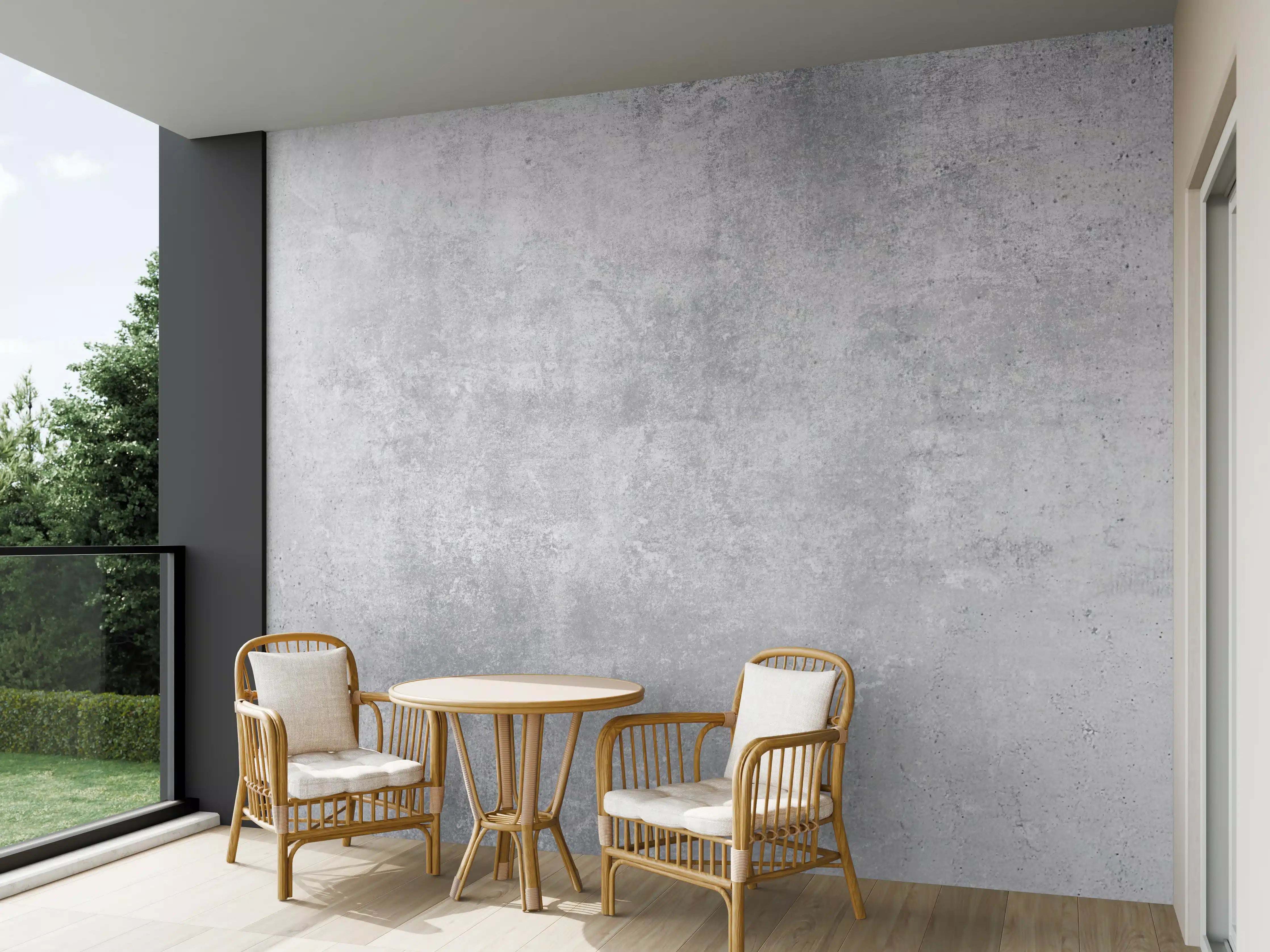 Wandverkleidung außen - Graue Betonwand mit Struktur