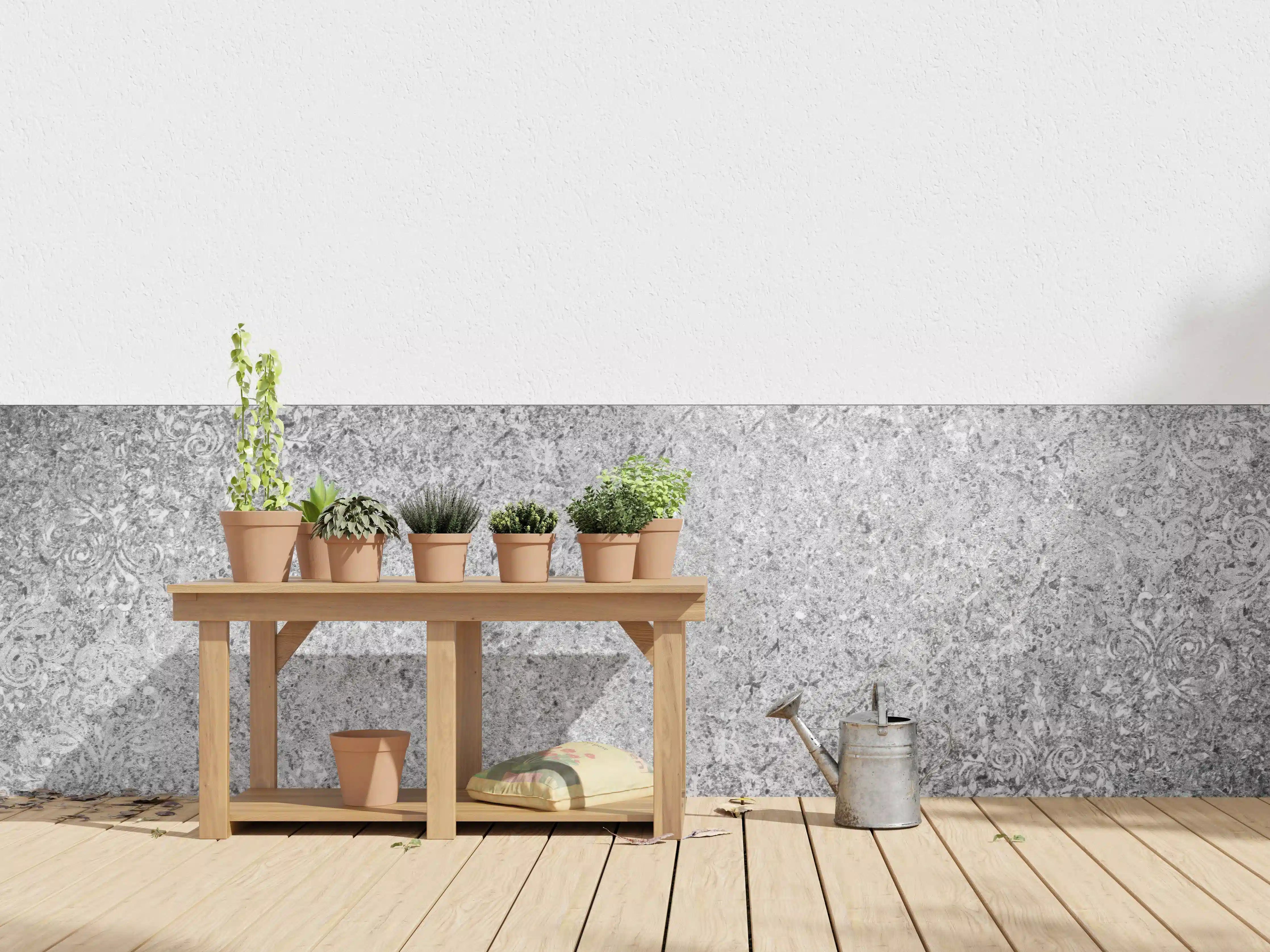 Wandverkleidung außen - Graue schäbige Betonwand