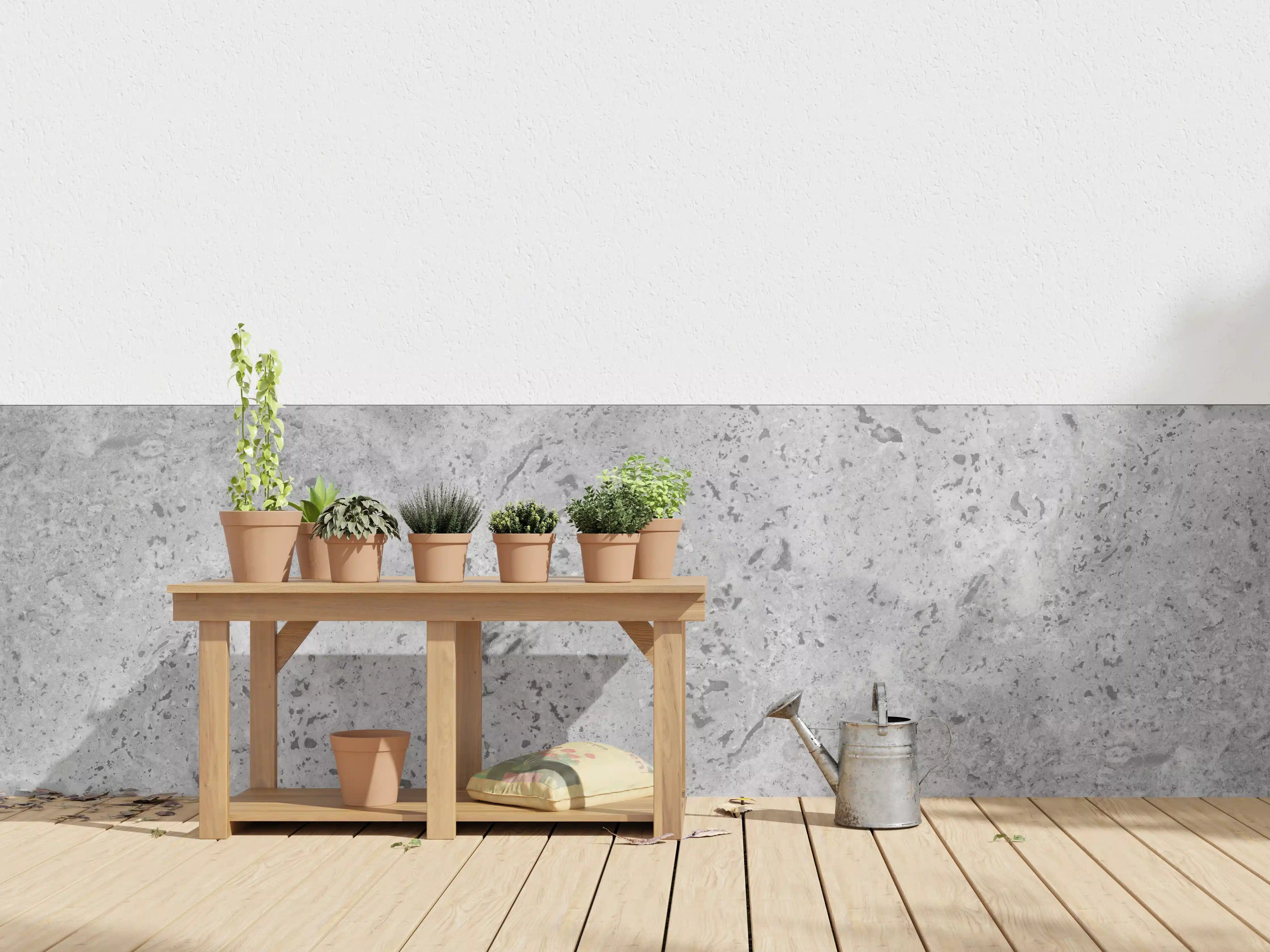 Wandverkleidung außen - Grauer Beton