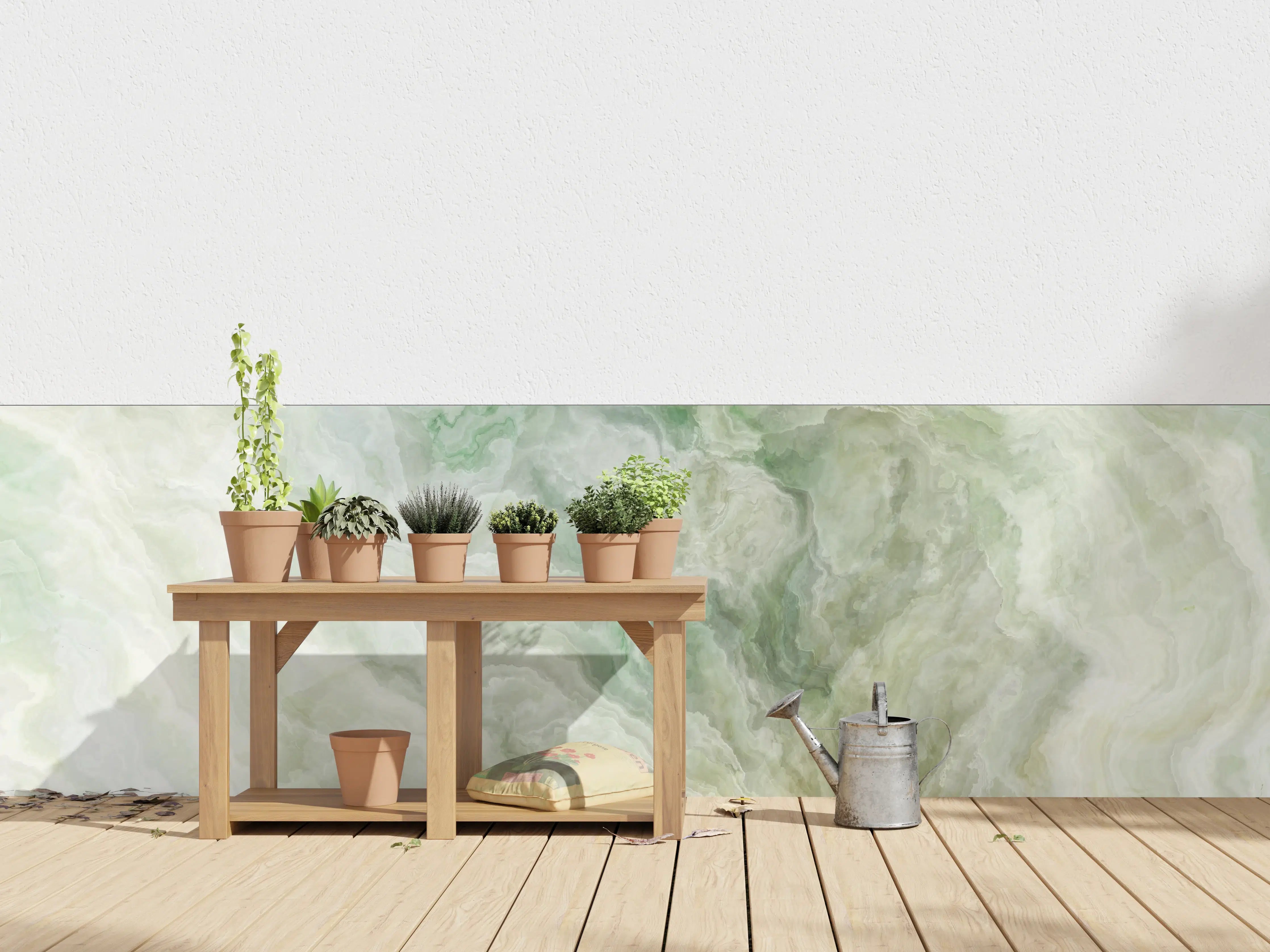 Wandverkleidung außen - Grünlicher Onyx