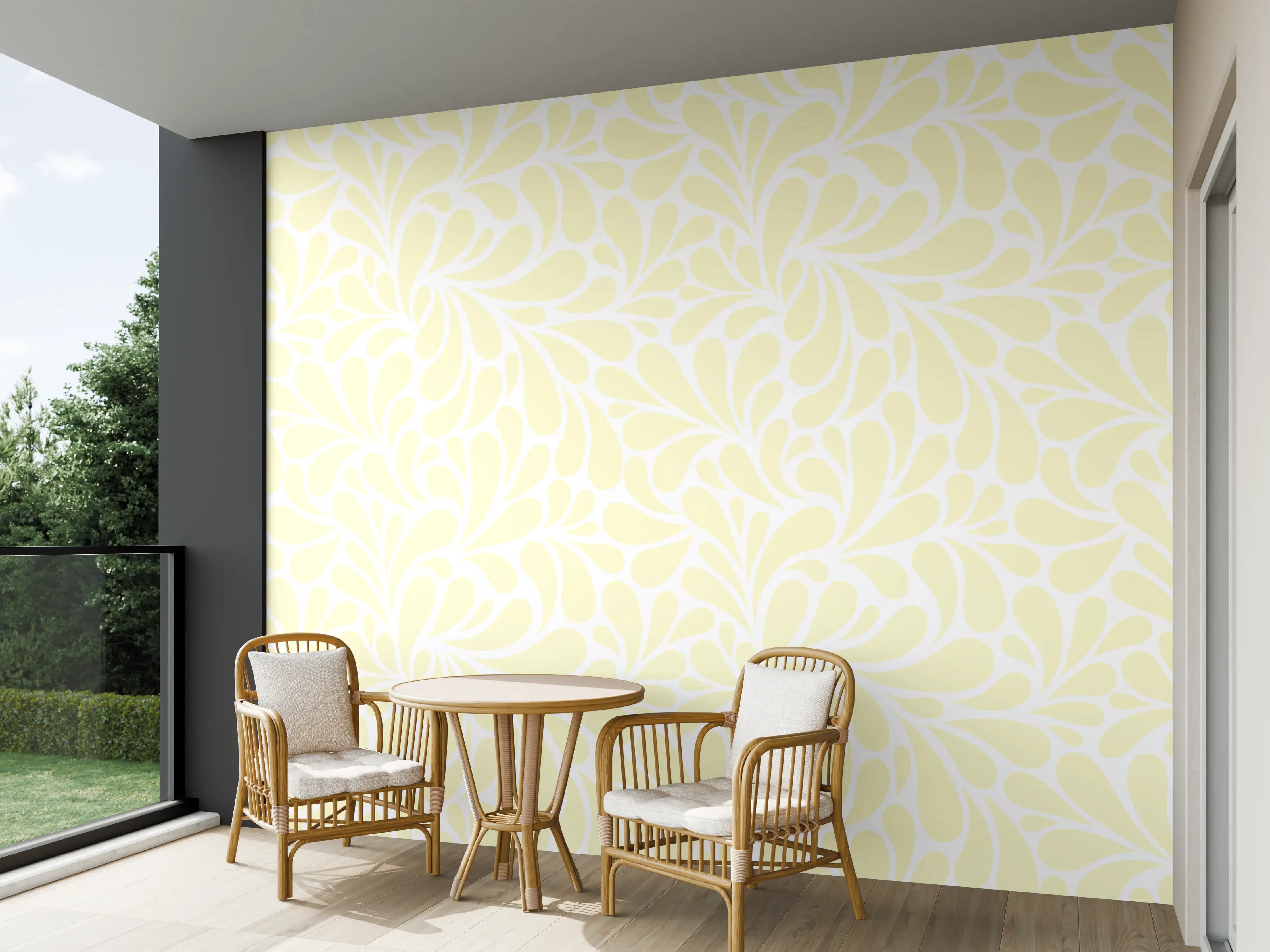 Wandverkleidung außen - Heller Limone-Crema-Wand
