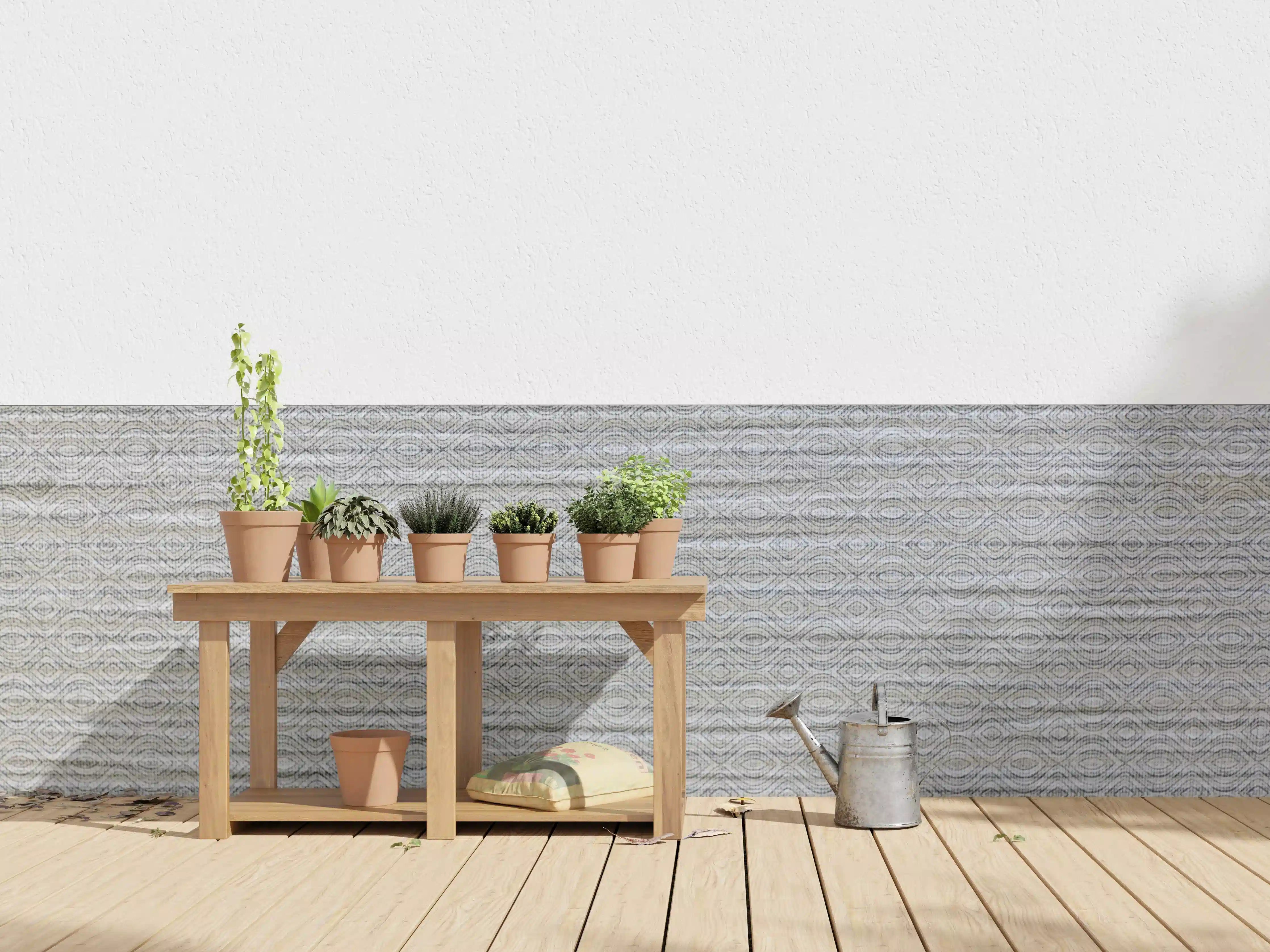 Wandverkleidung außen - Helles Grau mit Textur
