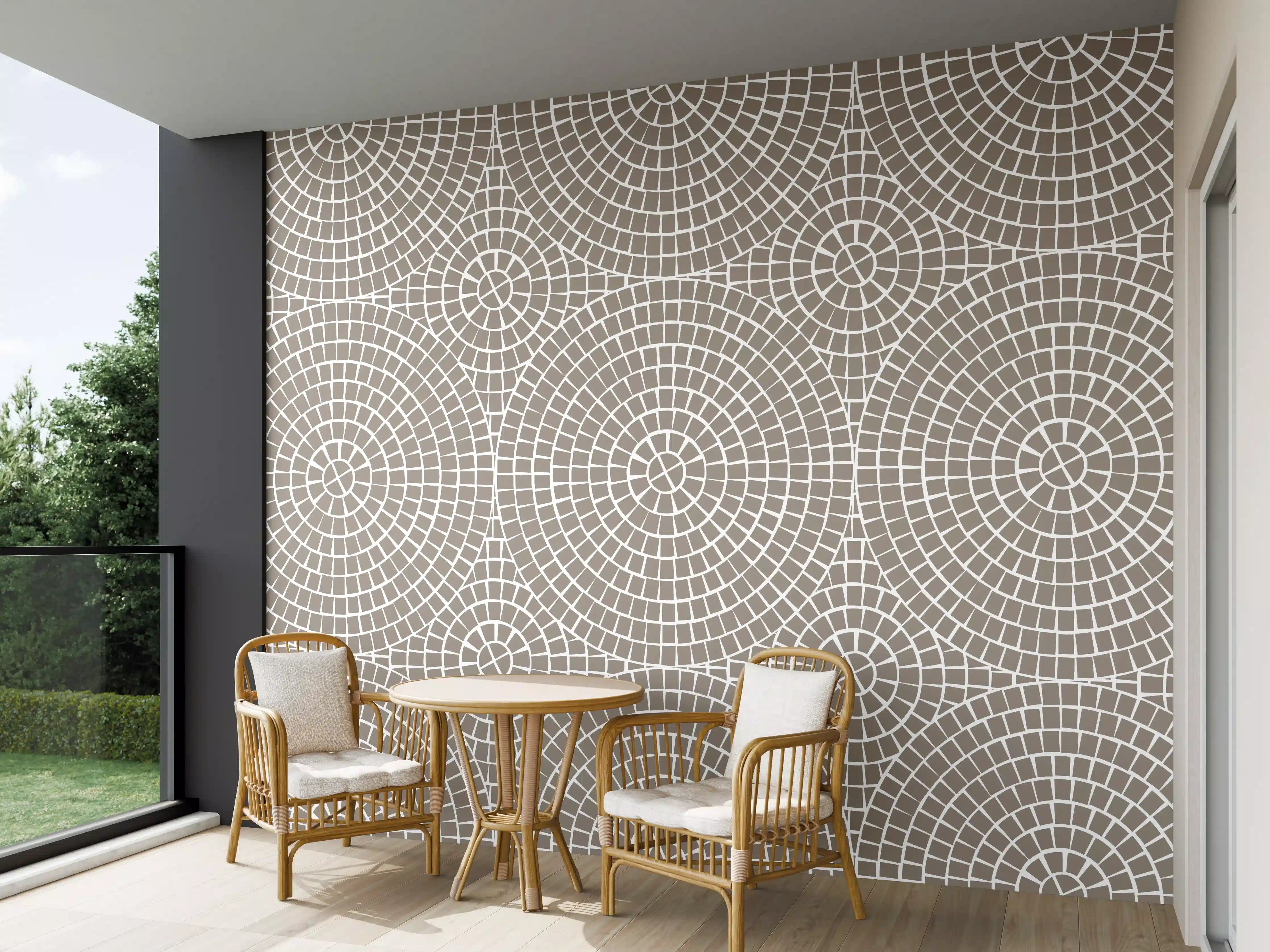 Wandverkleidung außen - Hellgraues Mosaik mit eleganter Optik