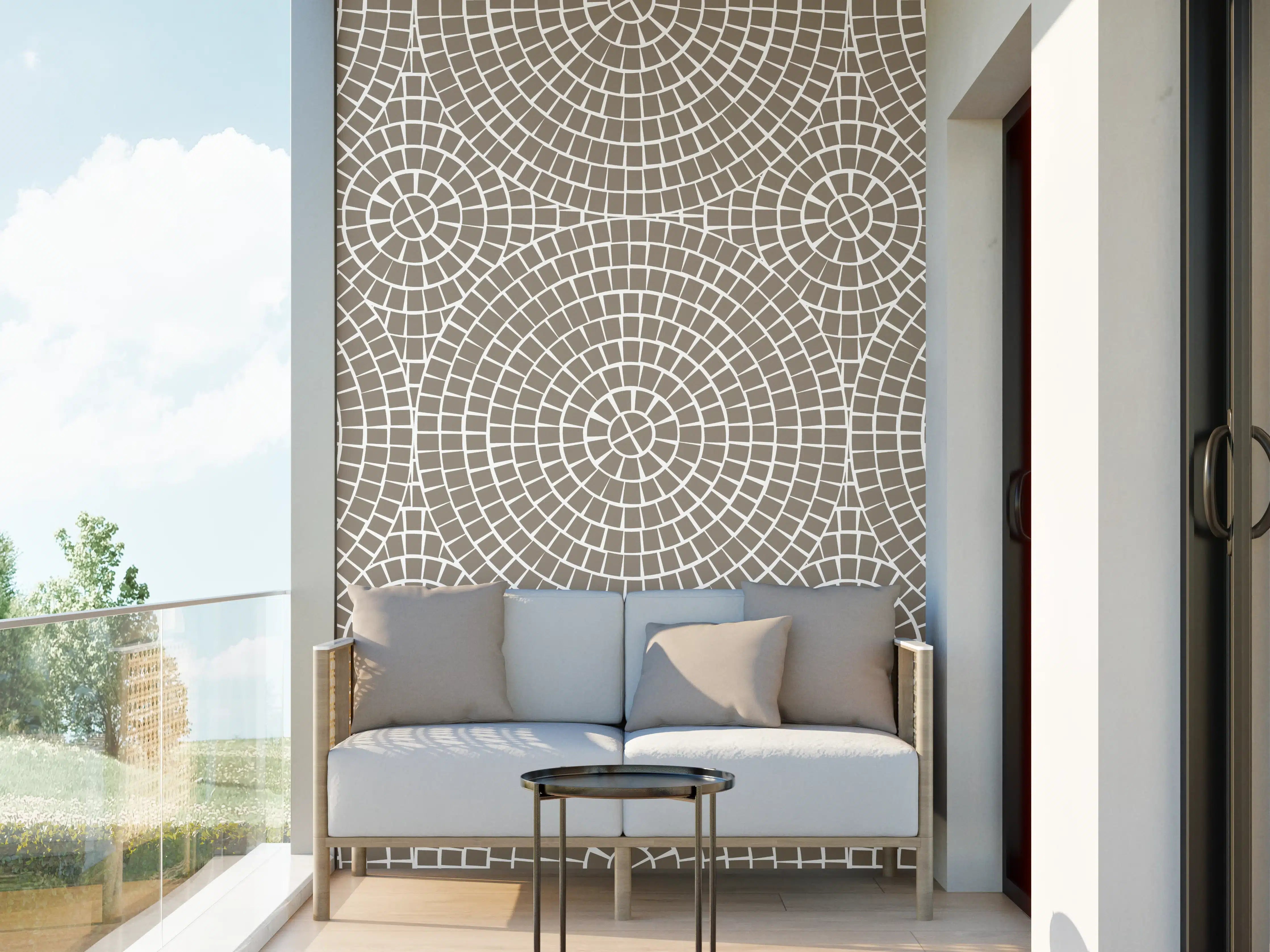 Wandverkleidung außen - Hellgraues Mosaik mit eleganter Optik