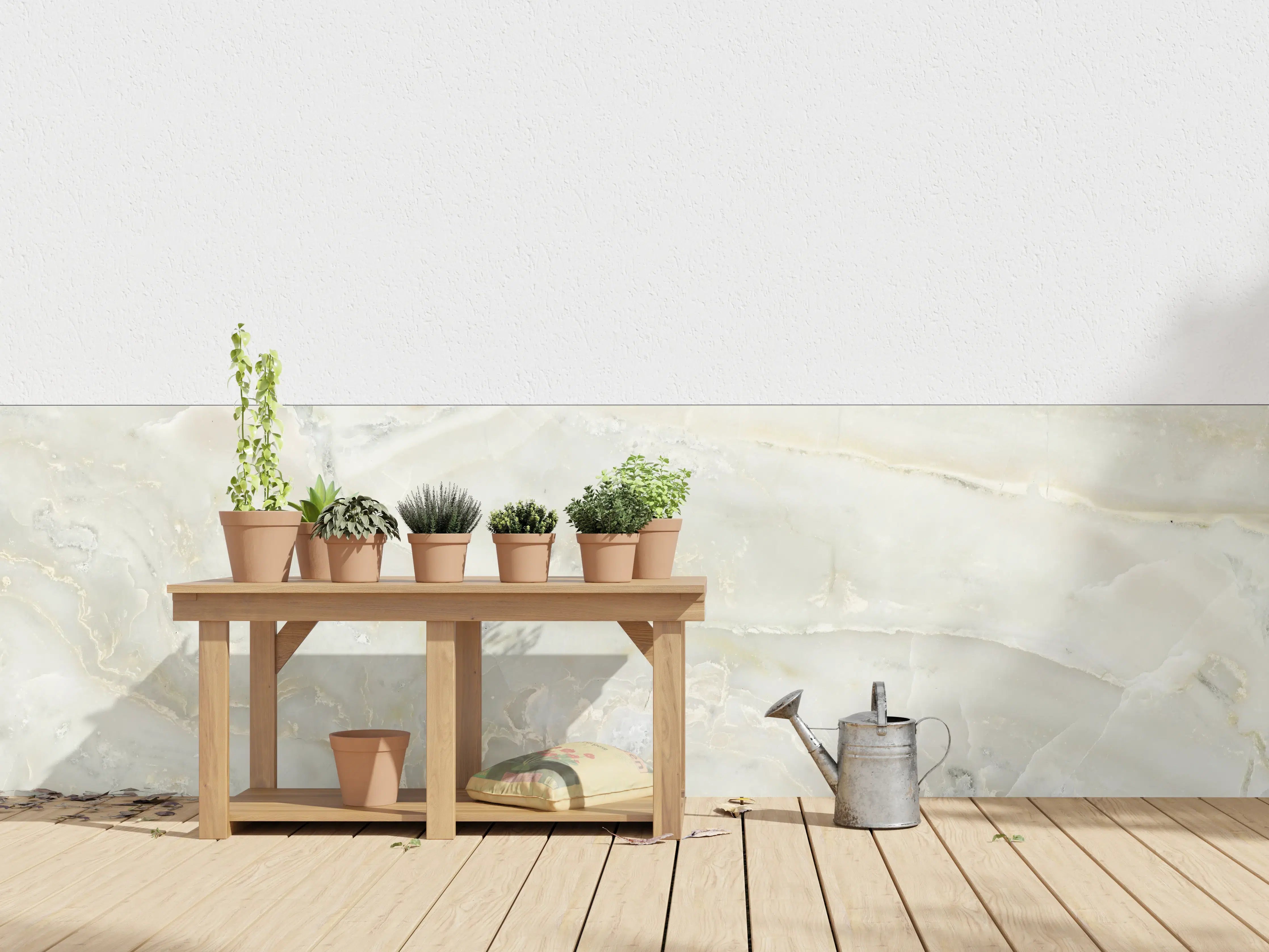 Wandverkleidung außen - Hellgrüner Marmor