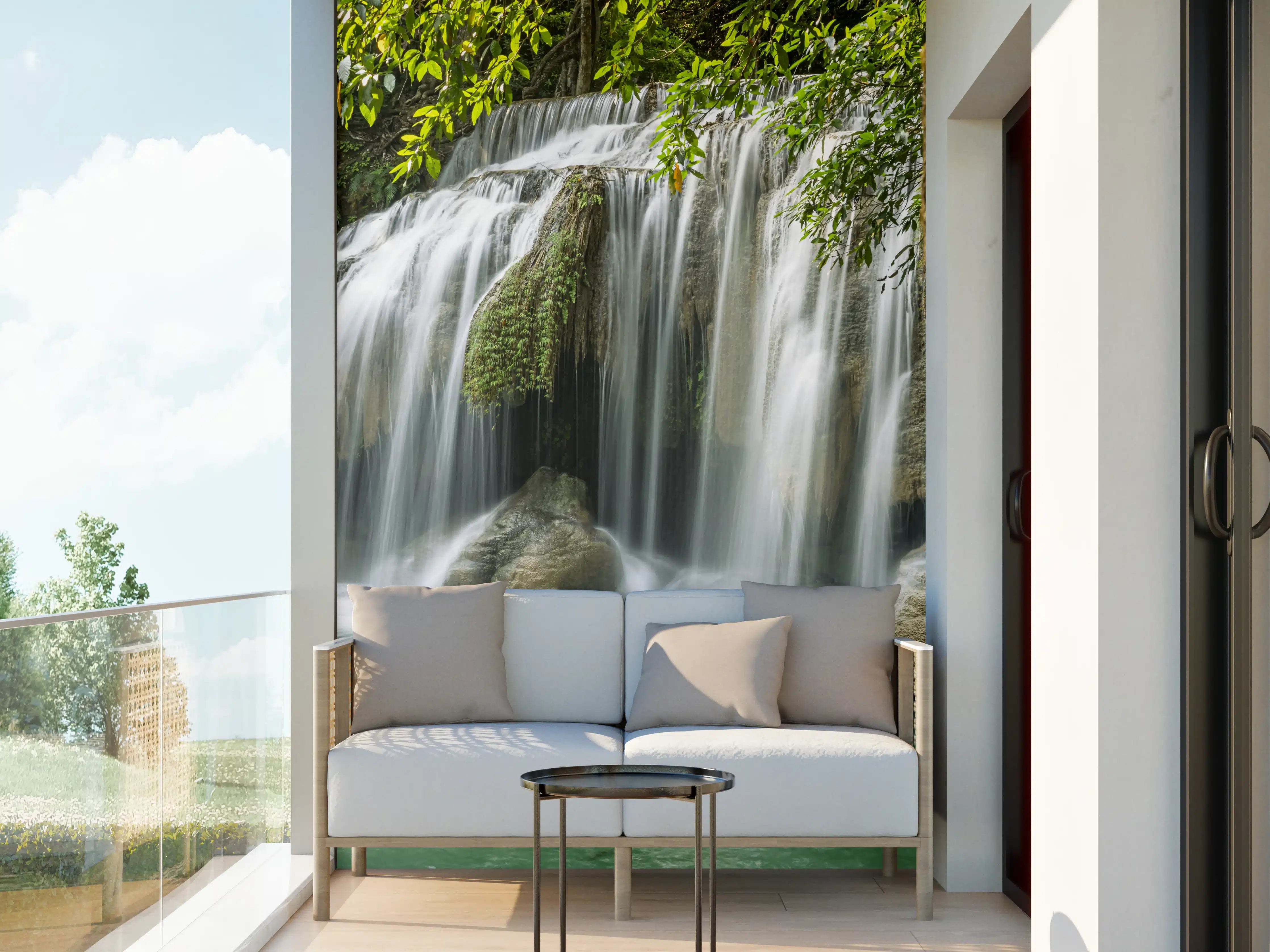 Wandverkleidung außen - Himmlischer Erawan-Wasserfall - Thailand