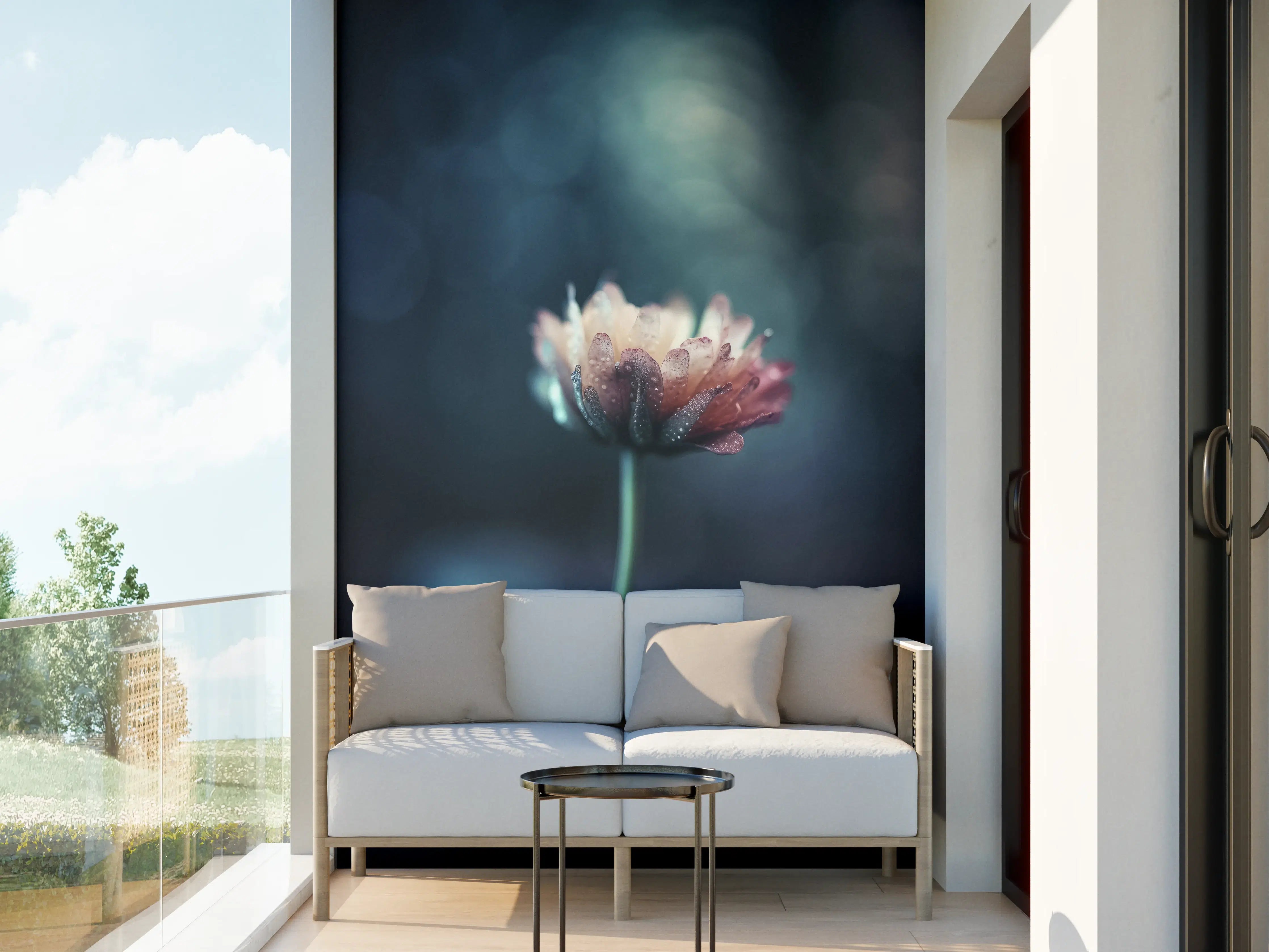 Wandverkleidung außen - Hochauflösende Blume - verschwommen