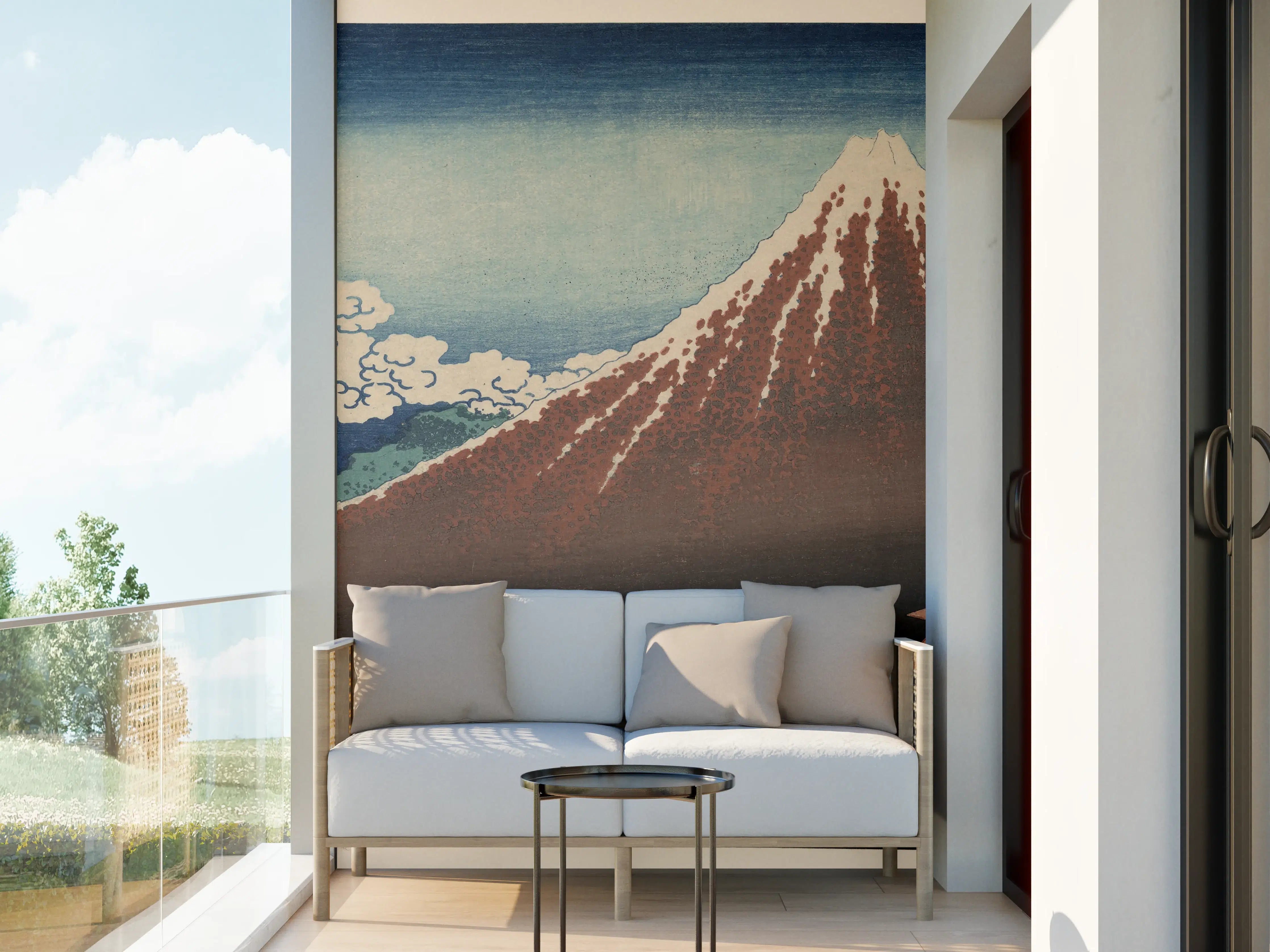 Wandverkleidung außen - Hokusai Fuji Berglandschaft