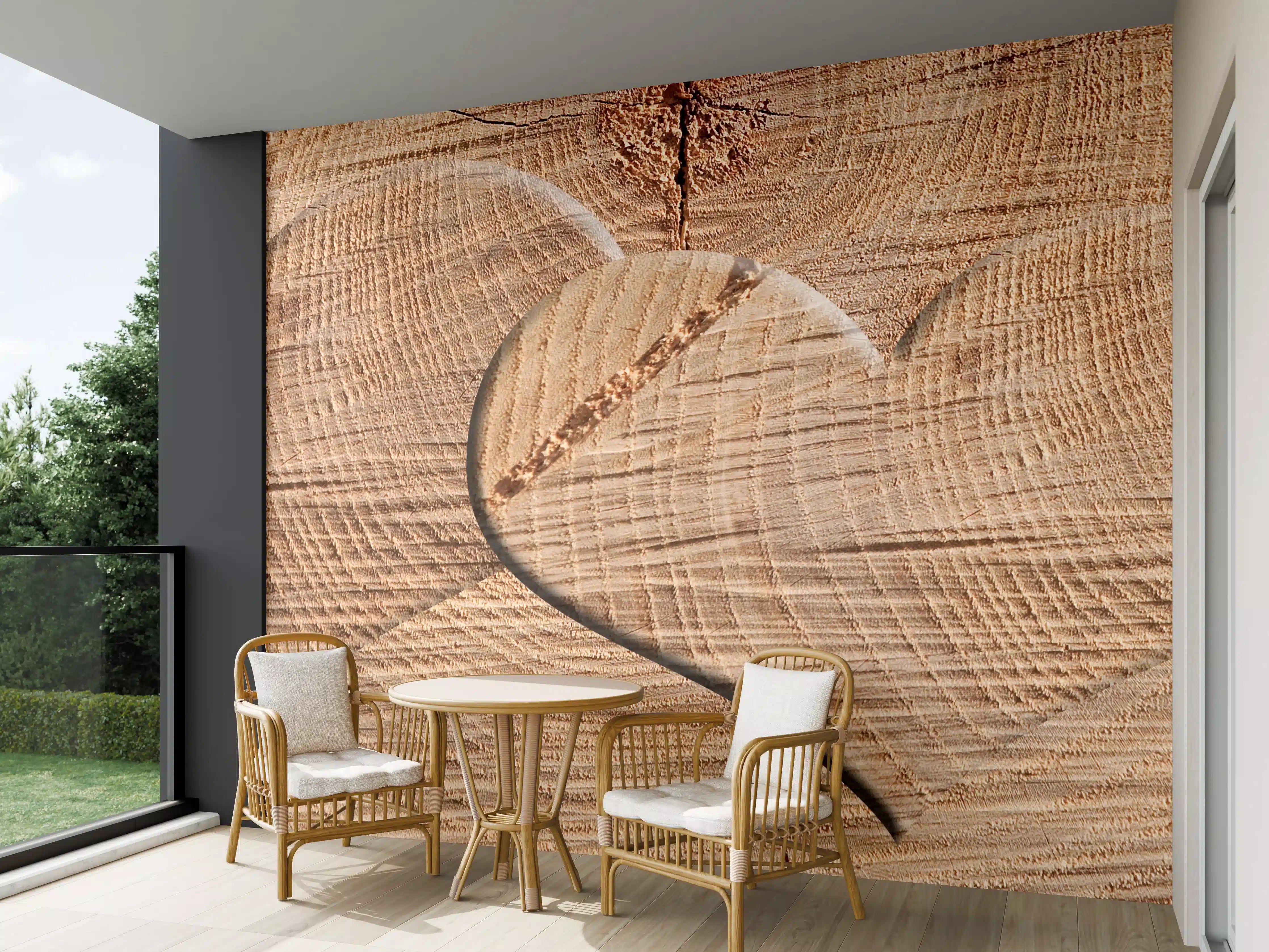 Wandverkleidung außen - Holzherz mit romantischem Charme