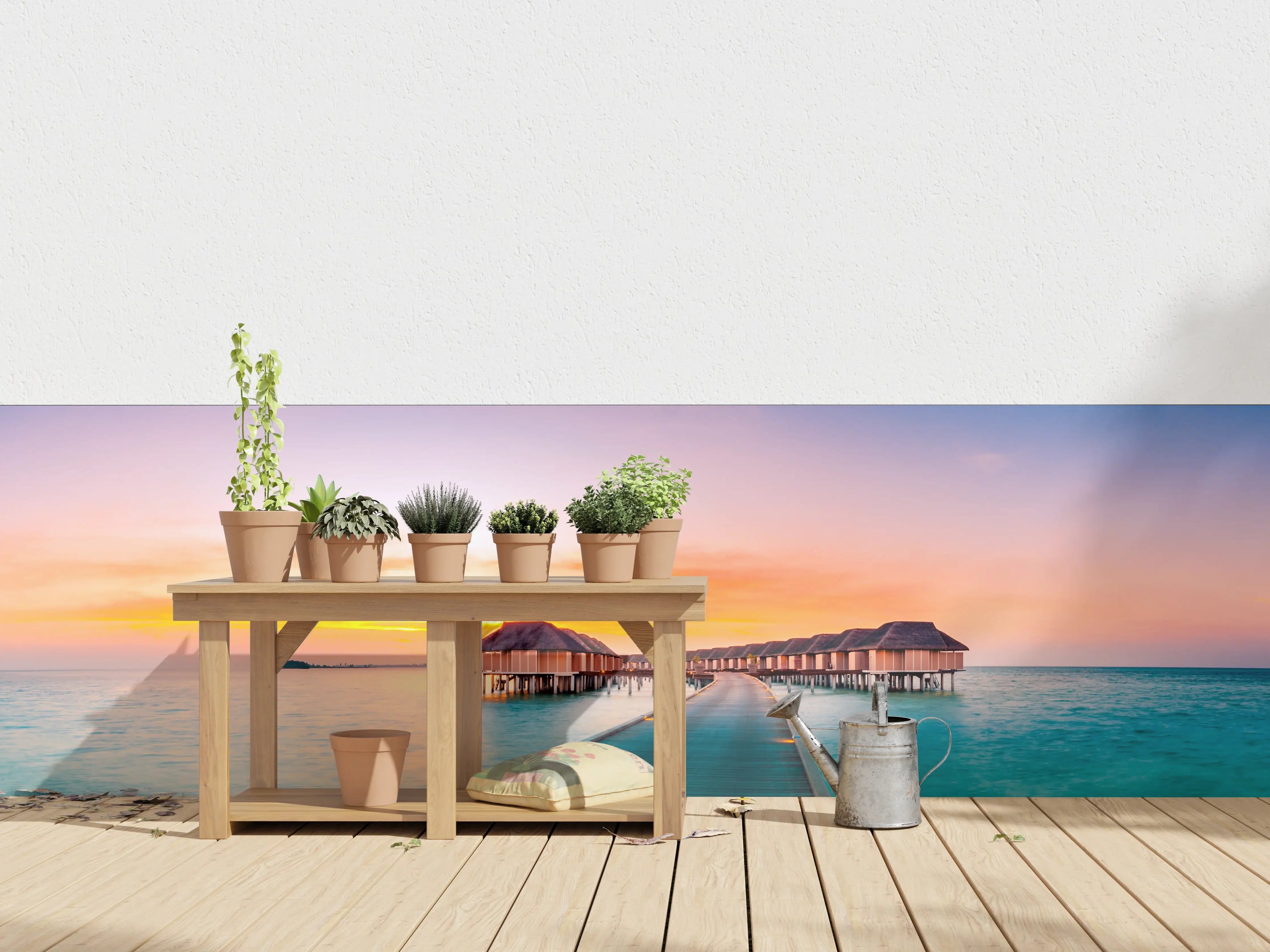 Wandverkleidung außen - Ilha paradisíaca bei Sonnenuntergang