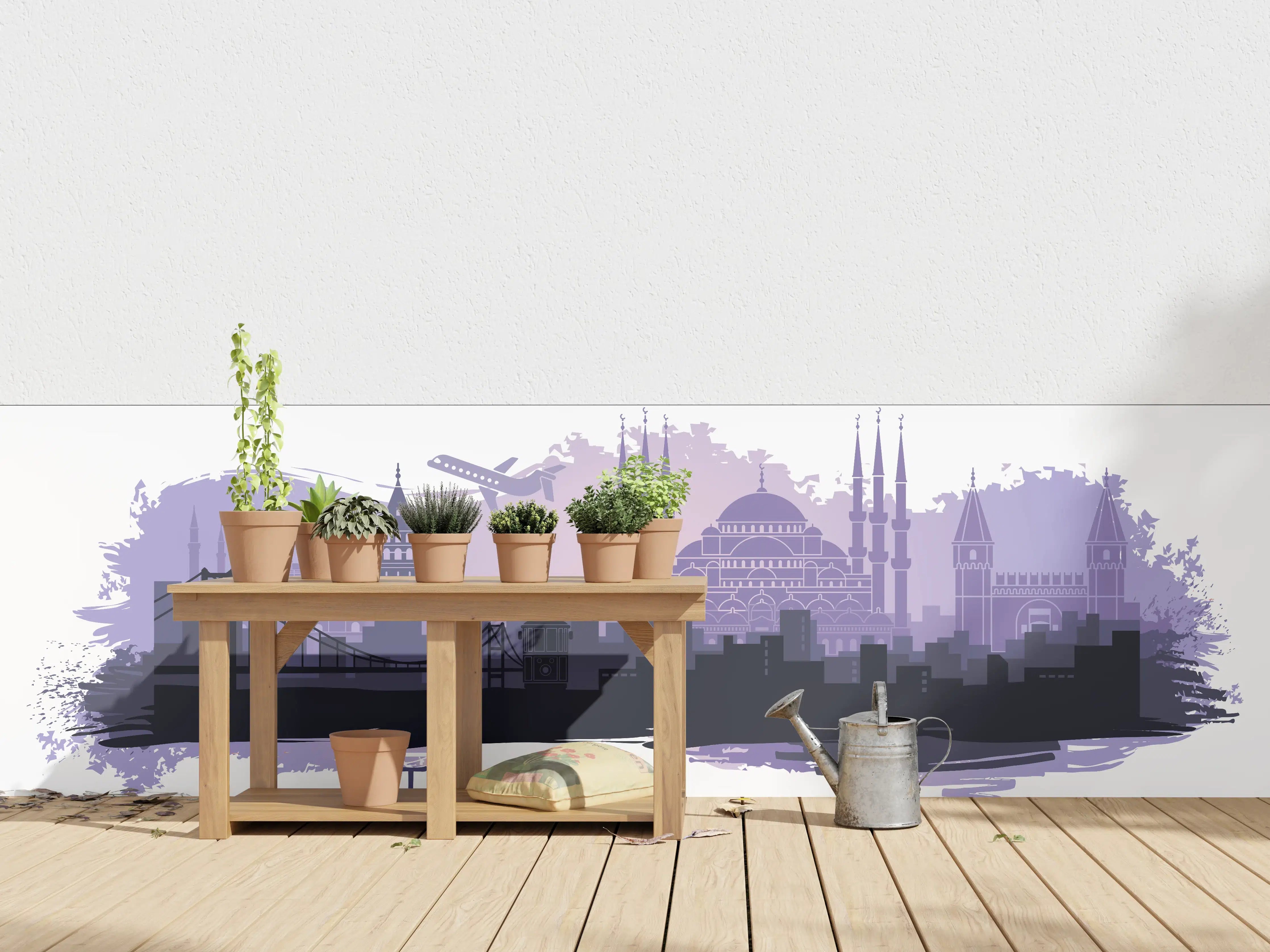 Wandverkleidung außen - Istanbul Skyline Illustration