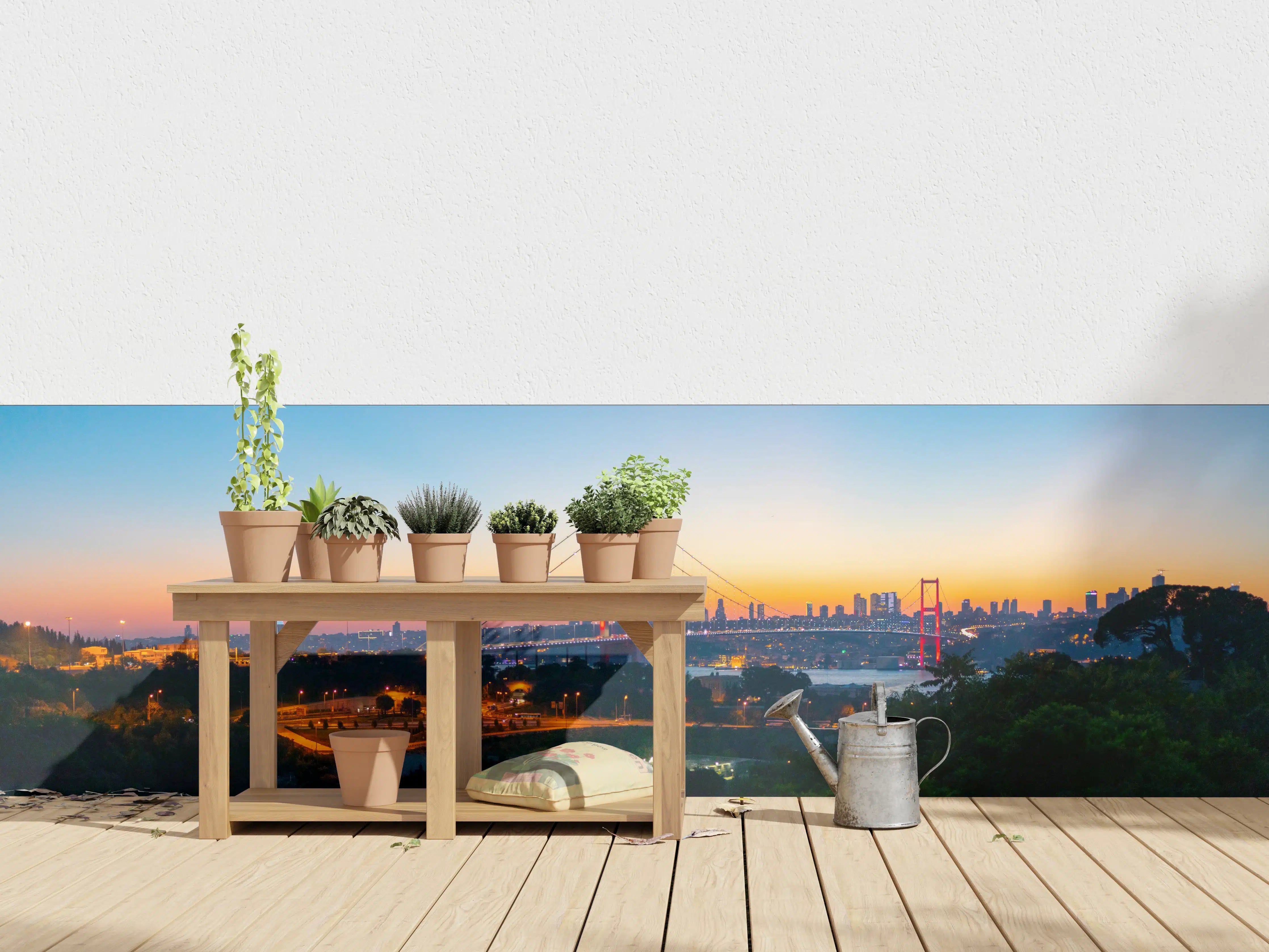 Wandverkleidung außen - Istanbul Skyline Sonnenuntergang