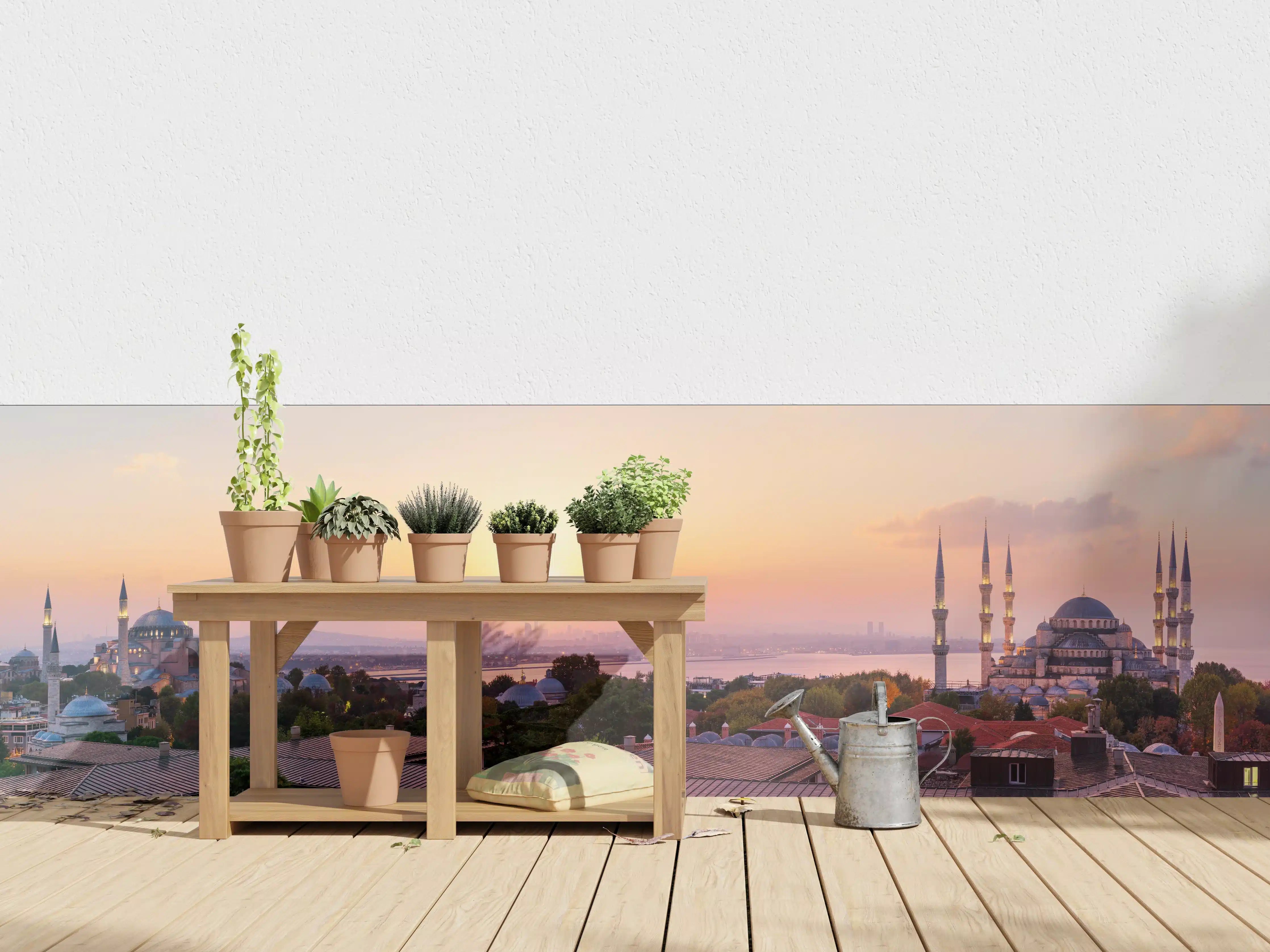 Wandverkleidung außen - Istanbul Skyline bei Sonnenuntergang