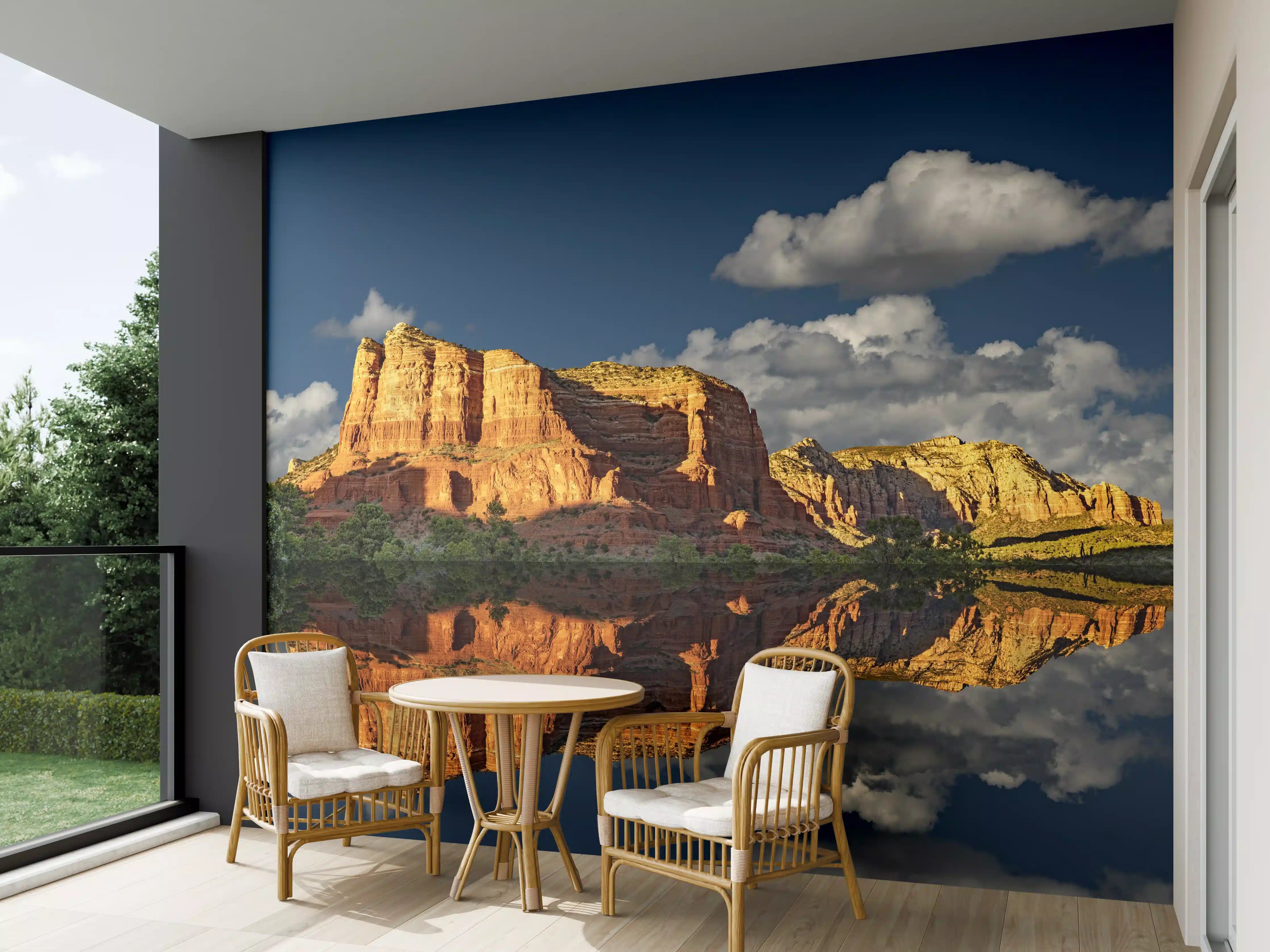Wandverkleidung außen - Jack's Canyon mit Wasser Reflektion