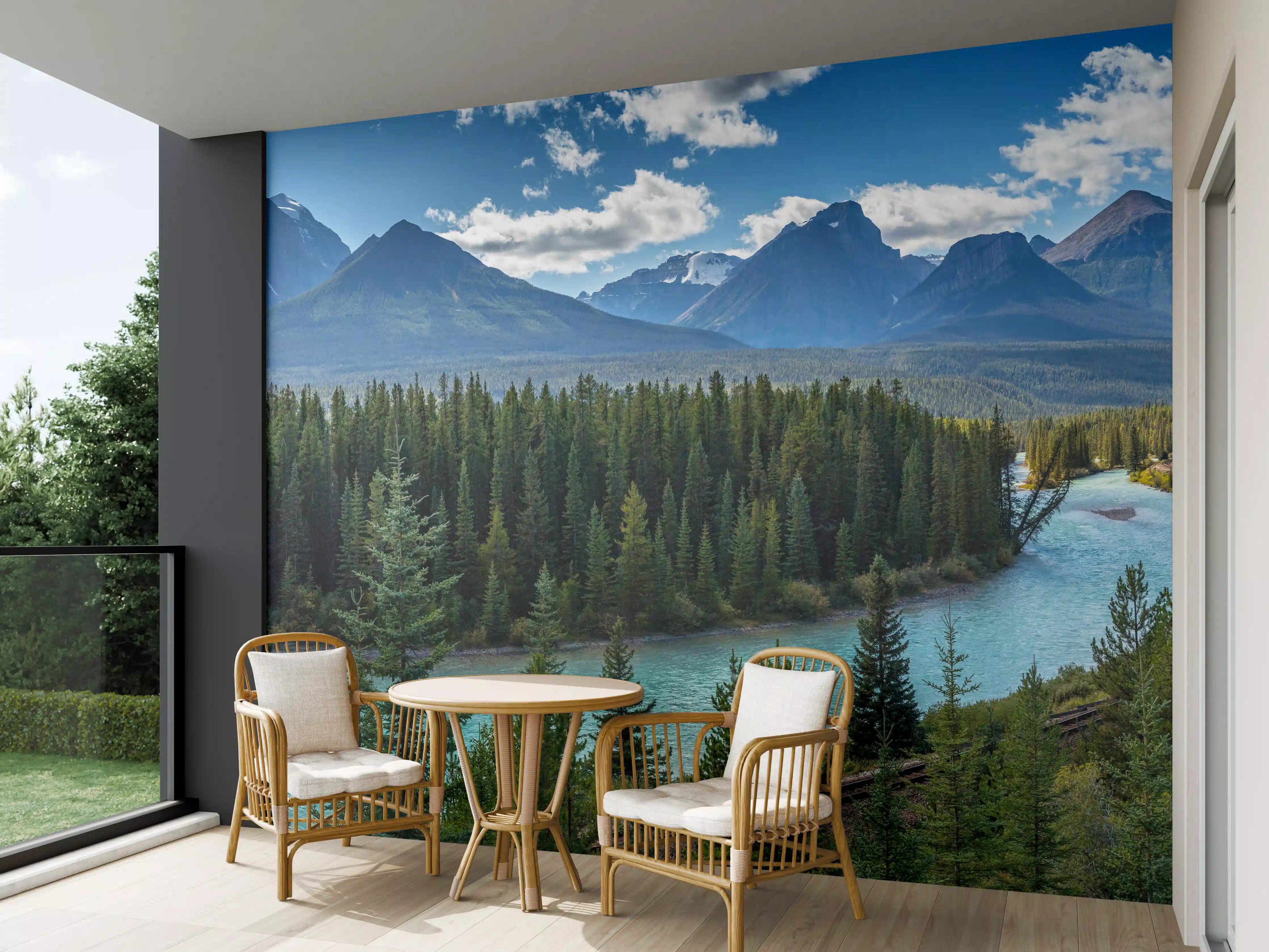 Wandverkleidung außen - Kanada Nationalpark Natur Zug Gleisen