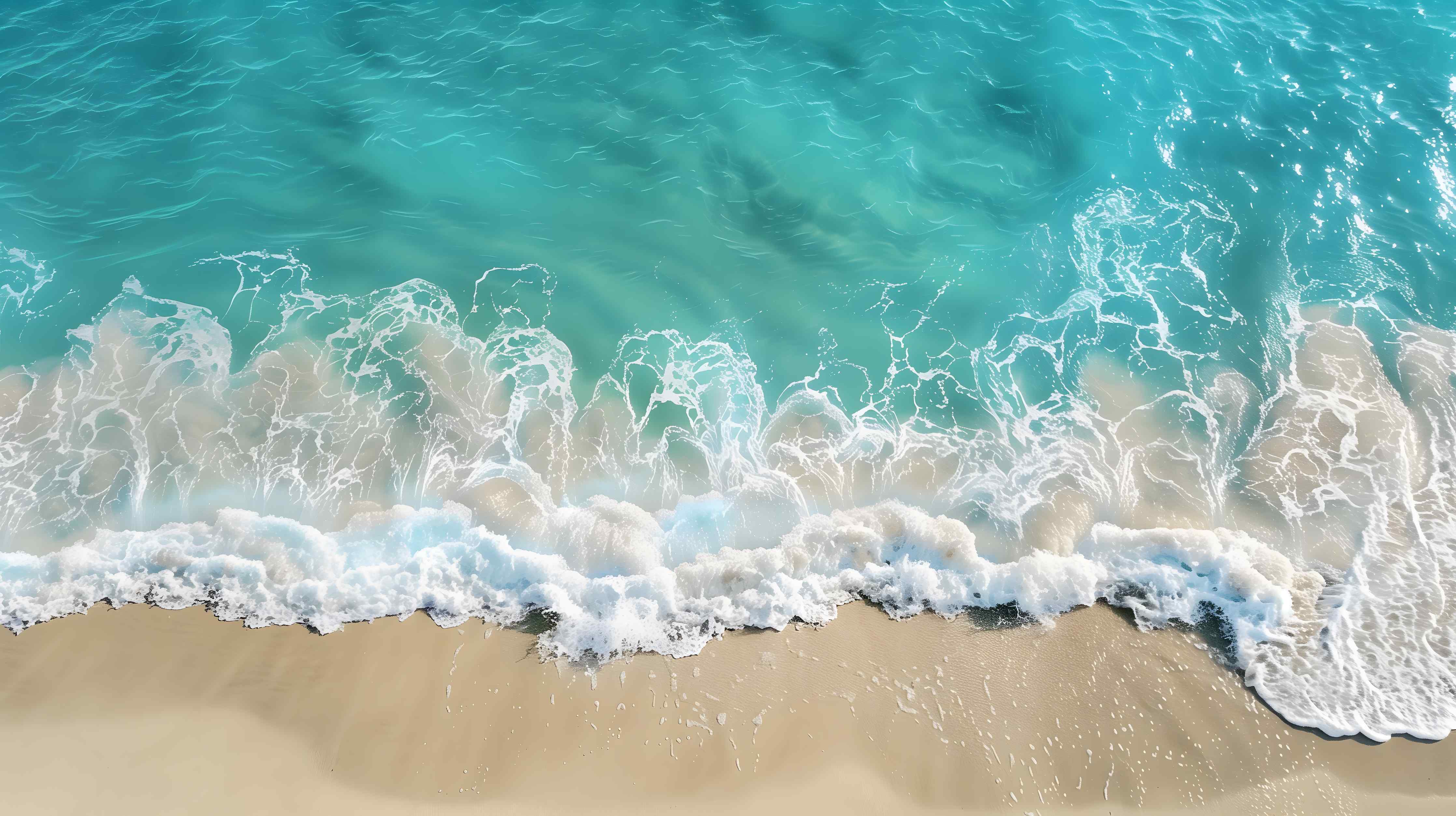Wandverkleidung außen-Karibik Strand mit türkisblauem Wasser