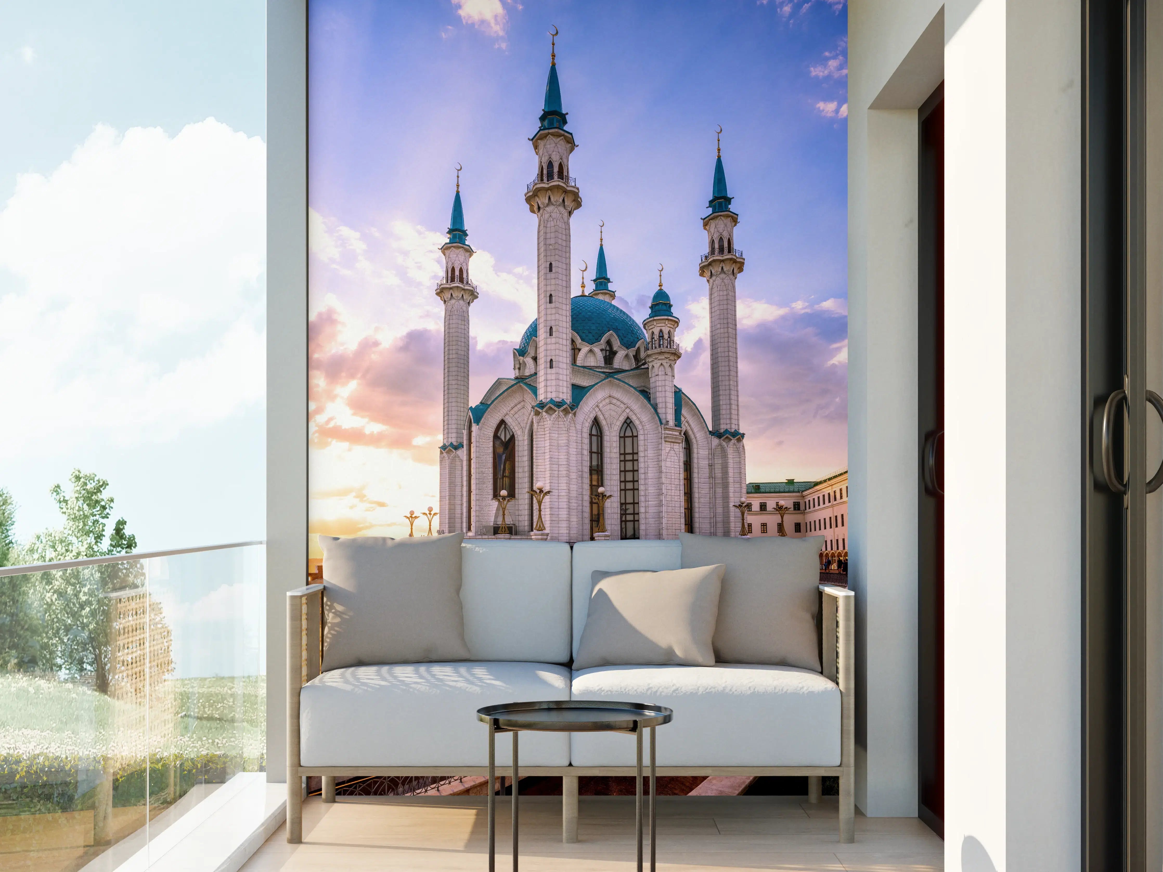 Wandverkleidung außen - Kazan Moschee Abenddämmerung