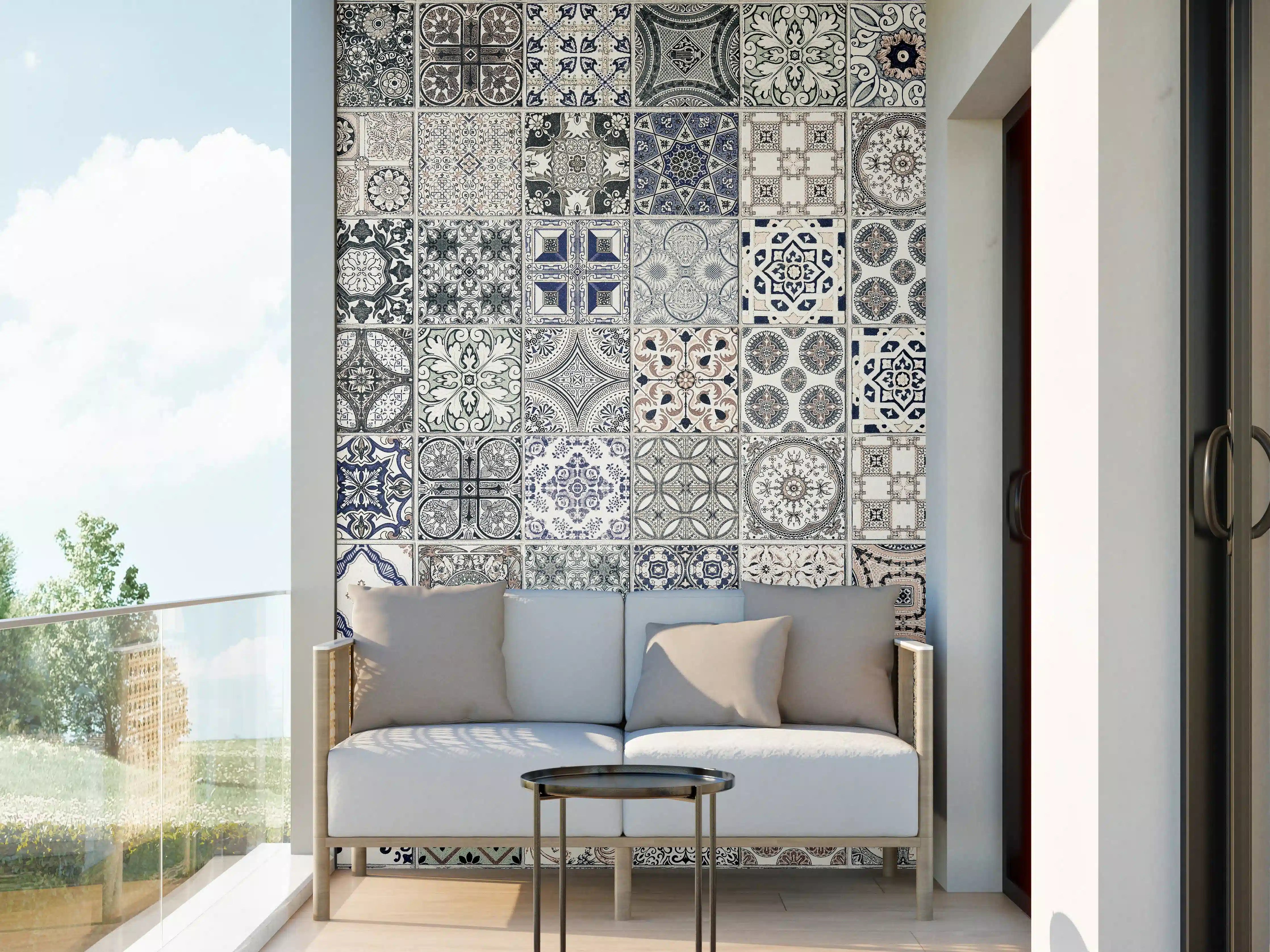 Wandverkleidung außen - Keramik-Patchwork im arabischen Stil
