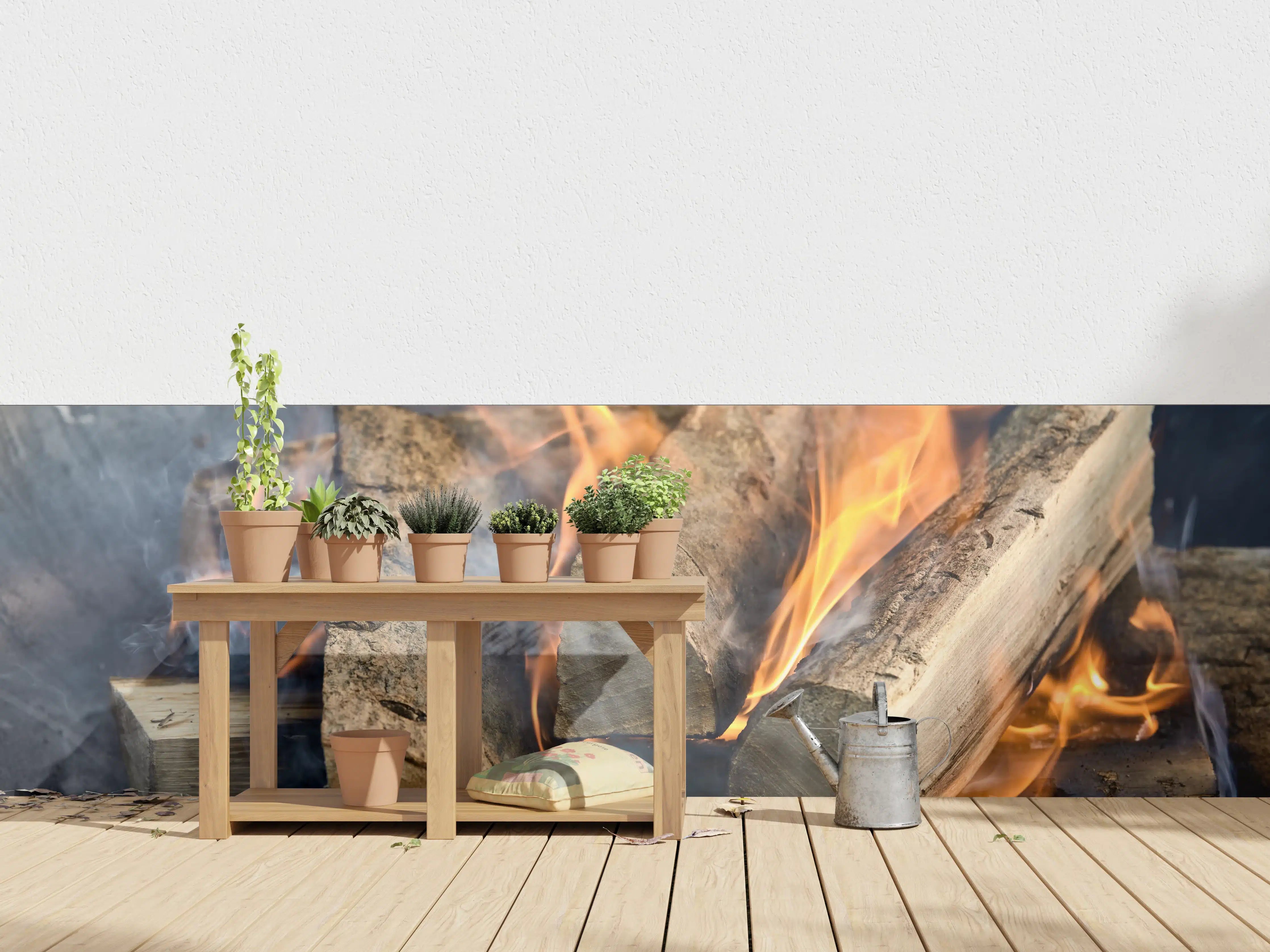 Wandverkleidung außen - Klassisches Feuer