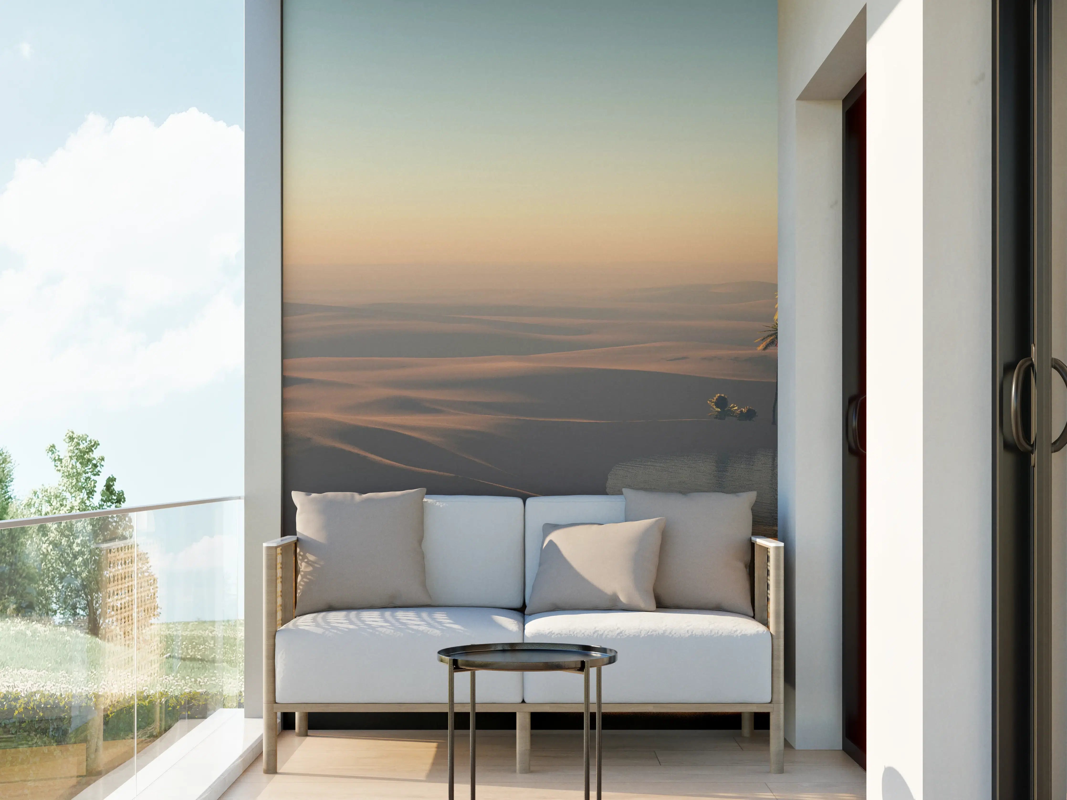 Wandverkleidung außen - Kleine Oase in der heißen Wüste