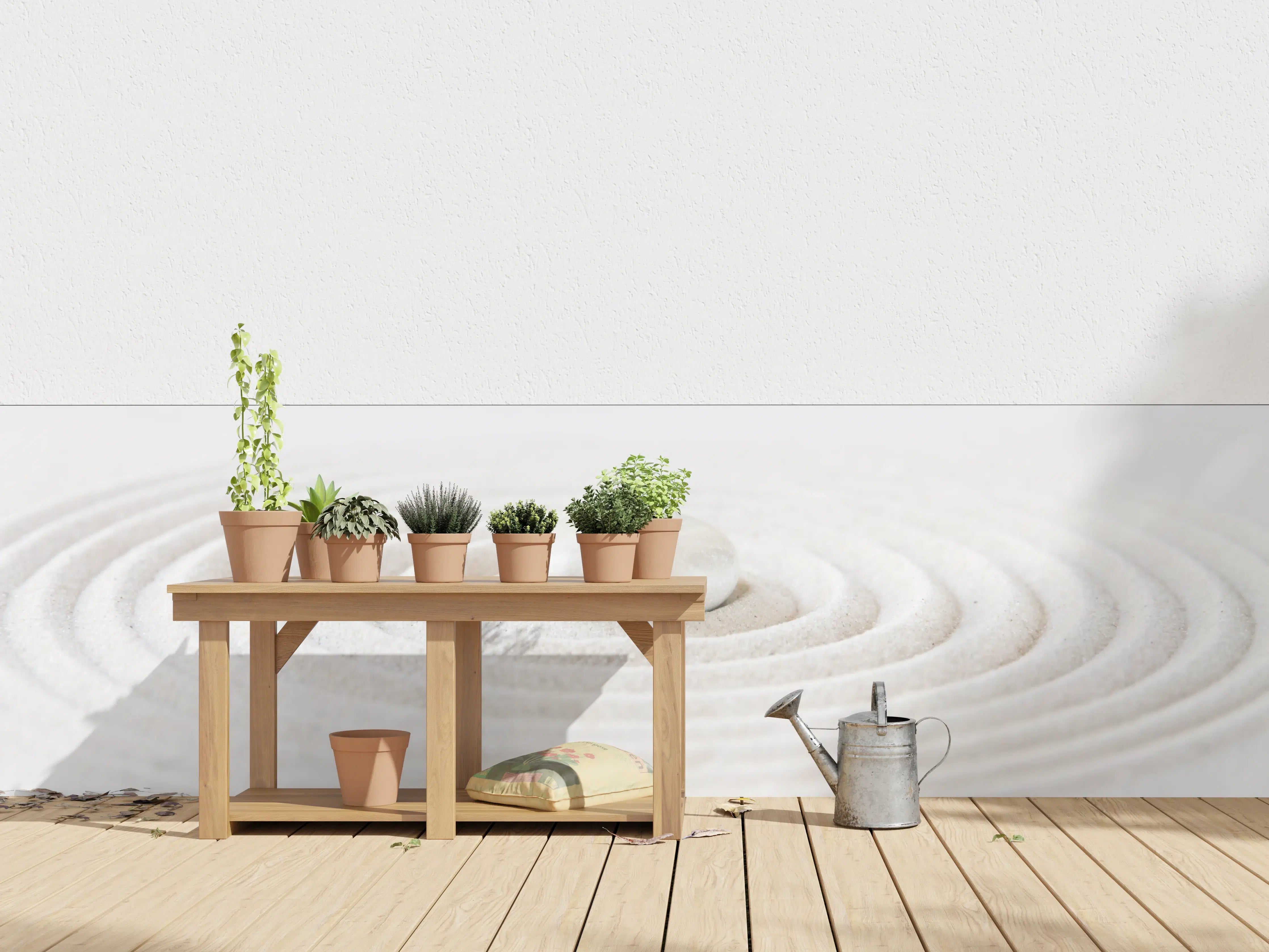 Wandverkleidung außen - Kleiner Zen Garten