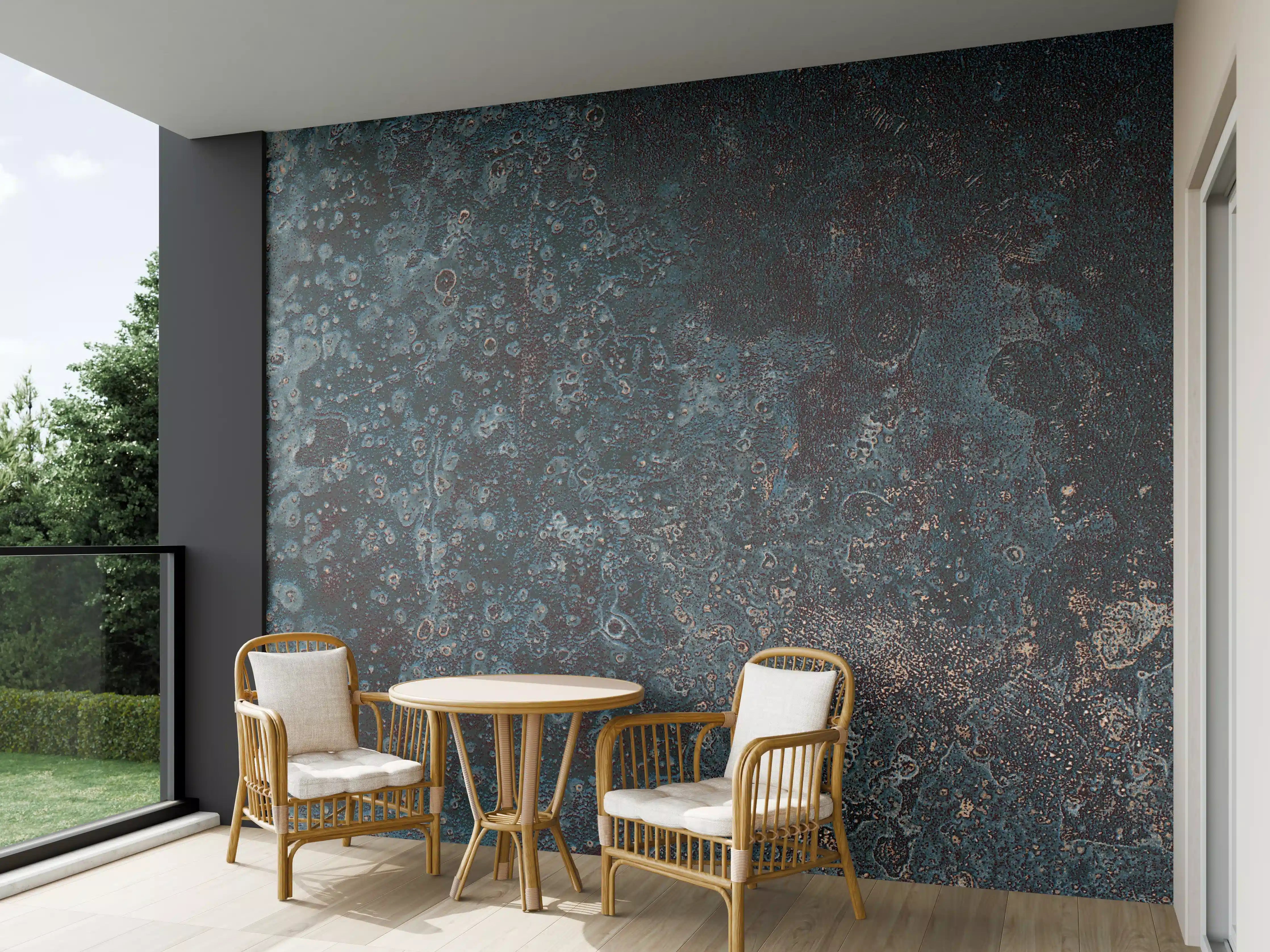 Wandverkleidung außen - Korrodiertes Eisen Muster