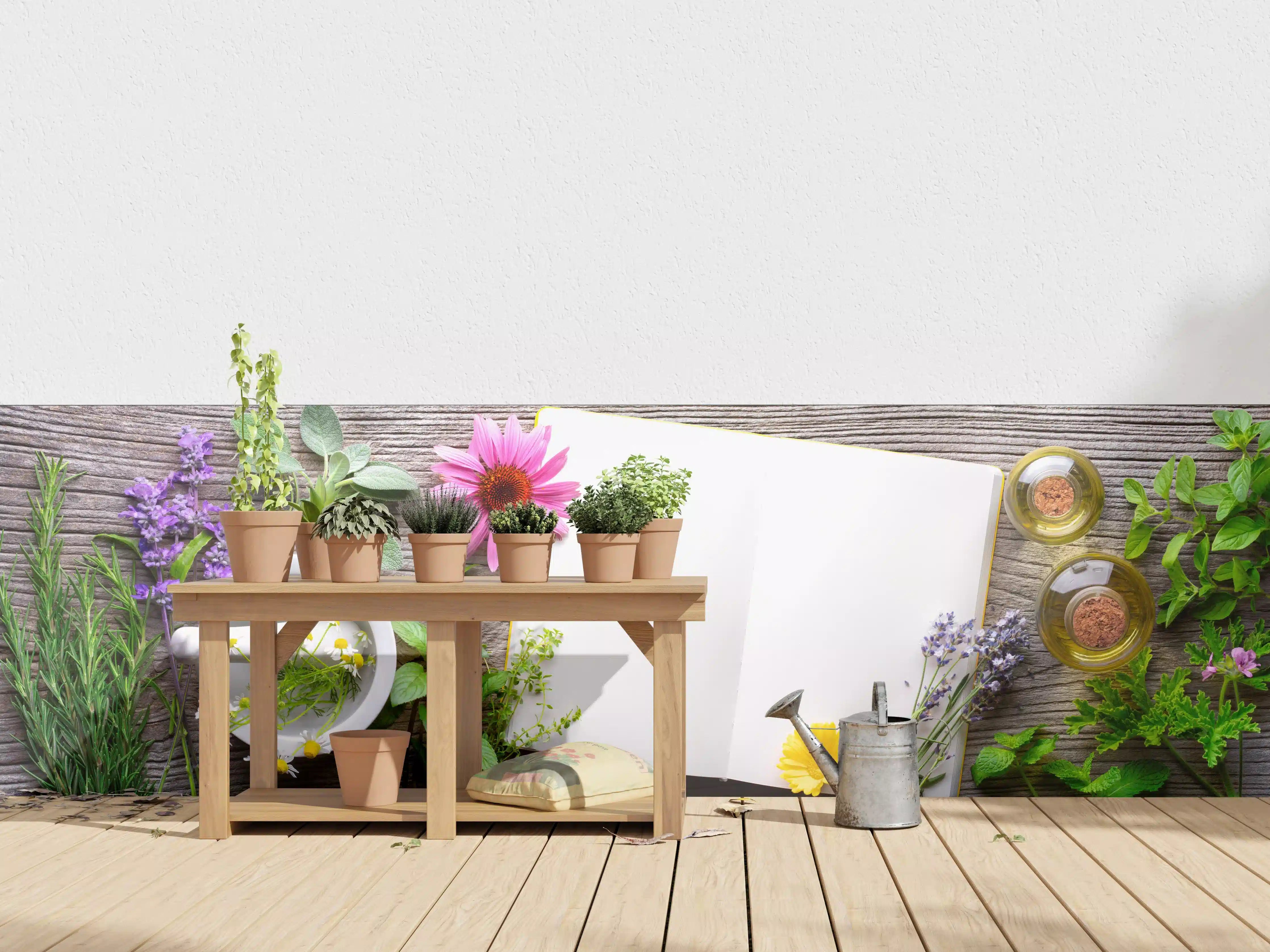 Wandverkleidung außen - Kräuter & Blumen