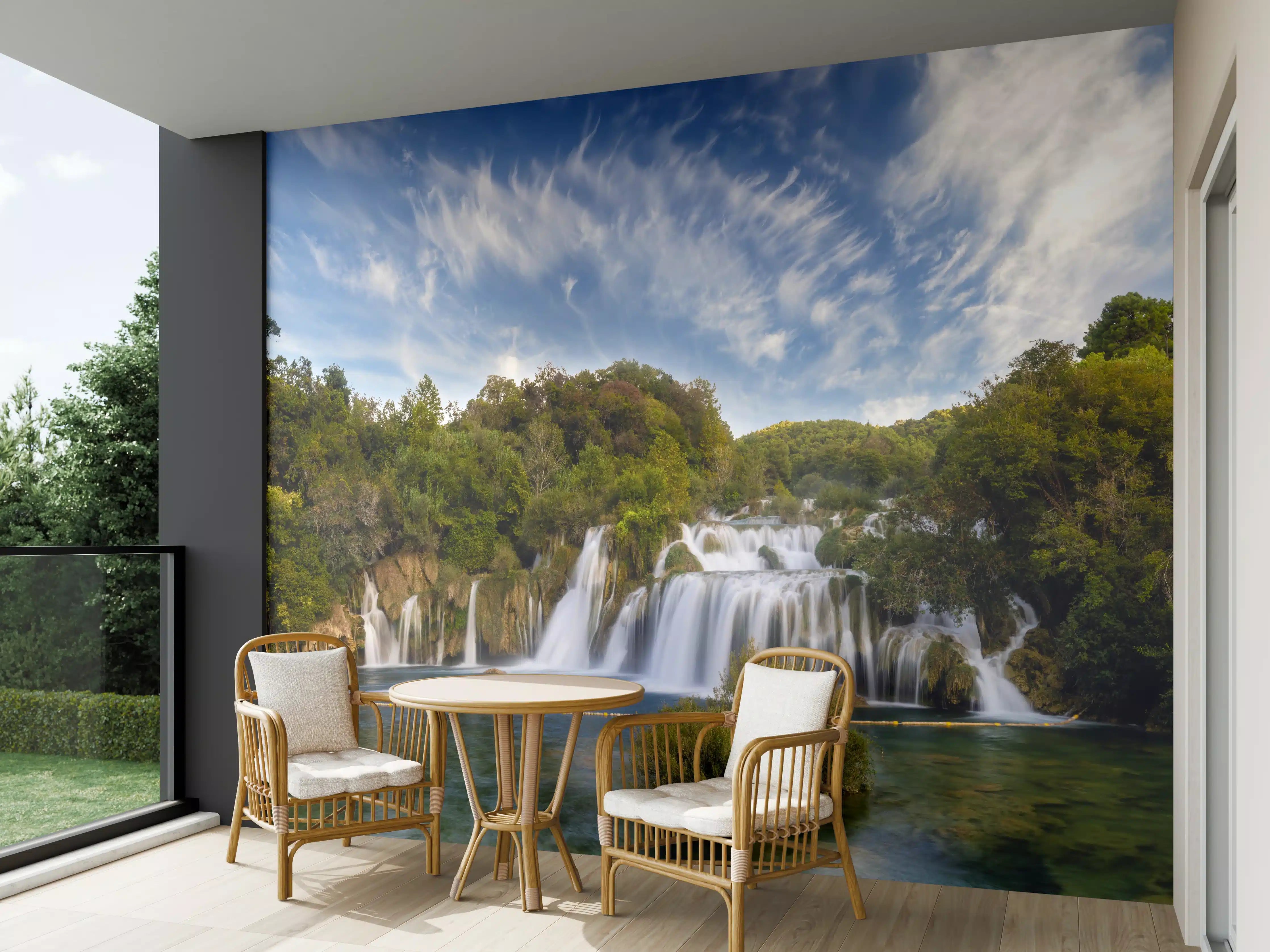 Wandverkleidung außen - Krka-Nationalpark-Panorama