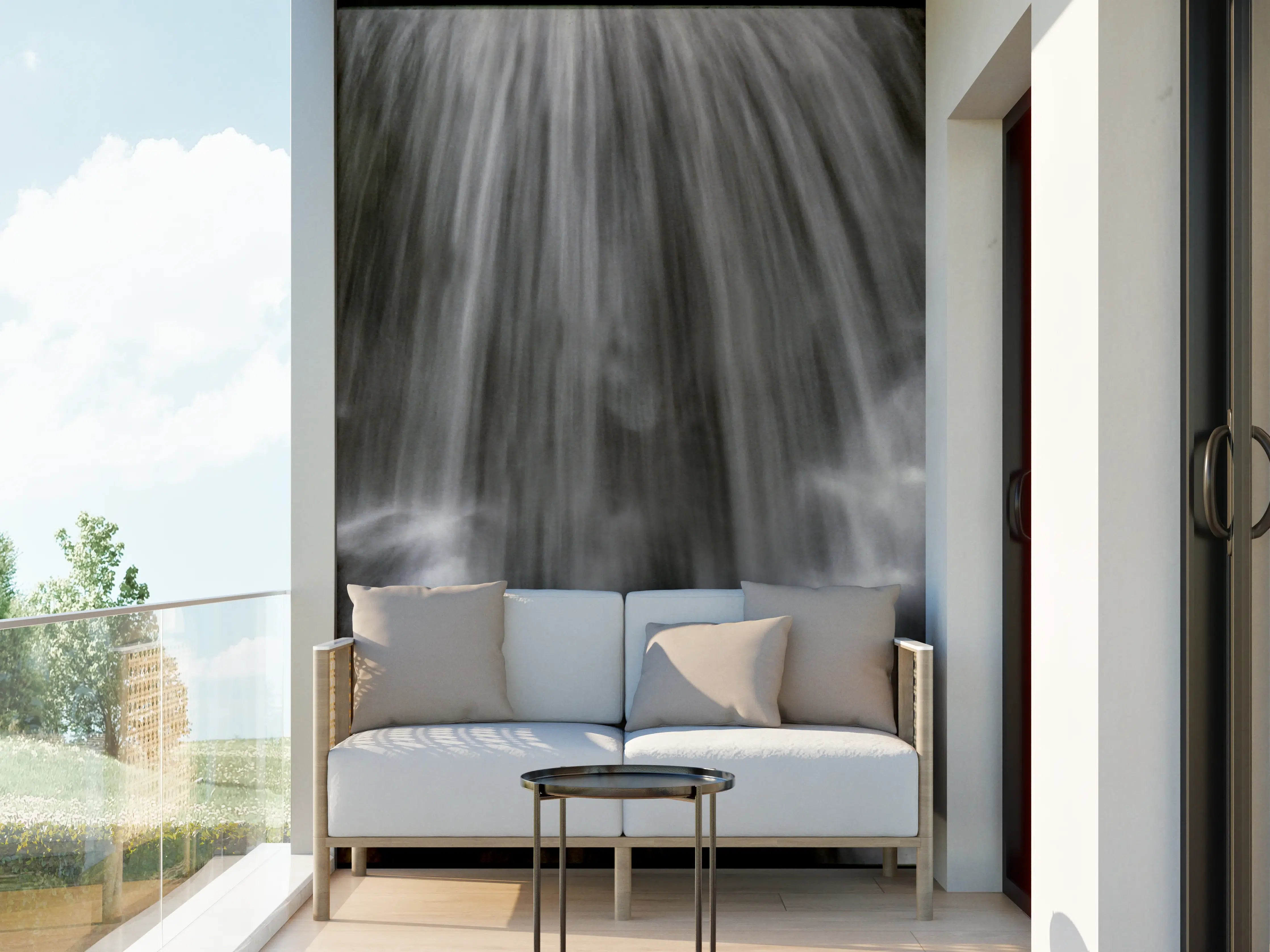 Wandverkleidung außen - Kunstvoller Wasserfall