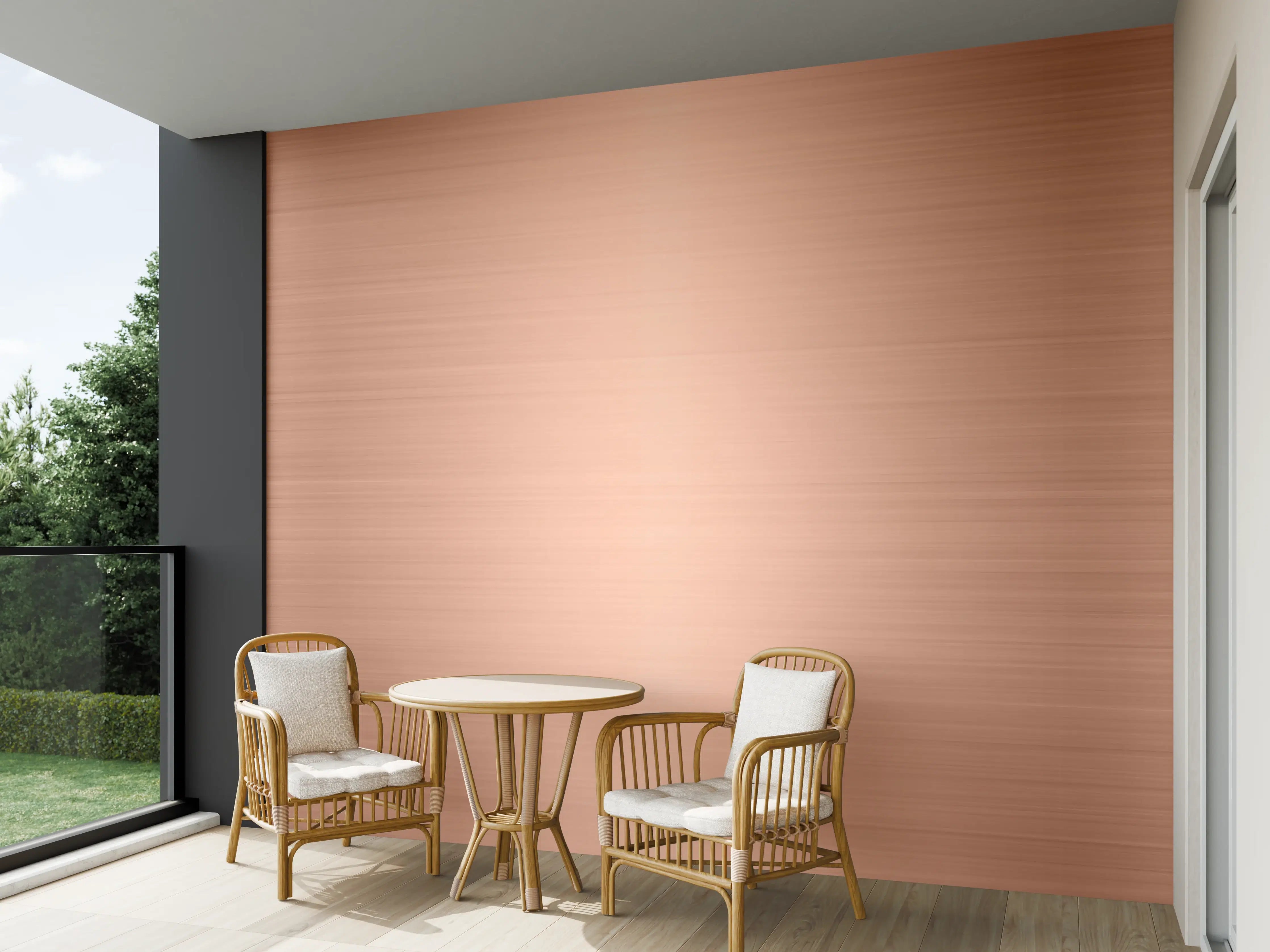 Wandverkleidung außen - Kupfer belichtet