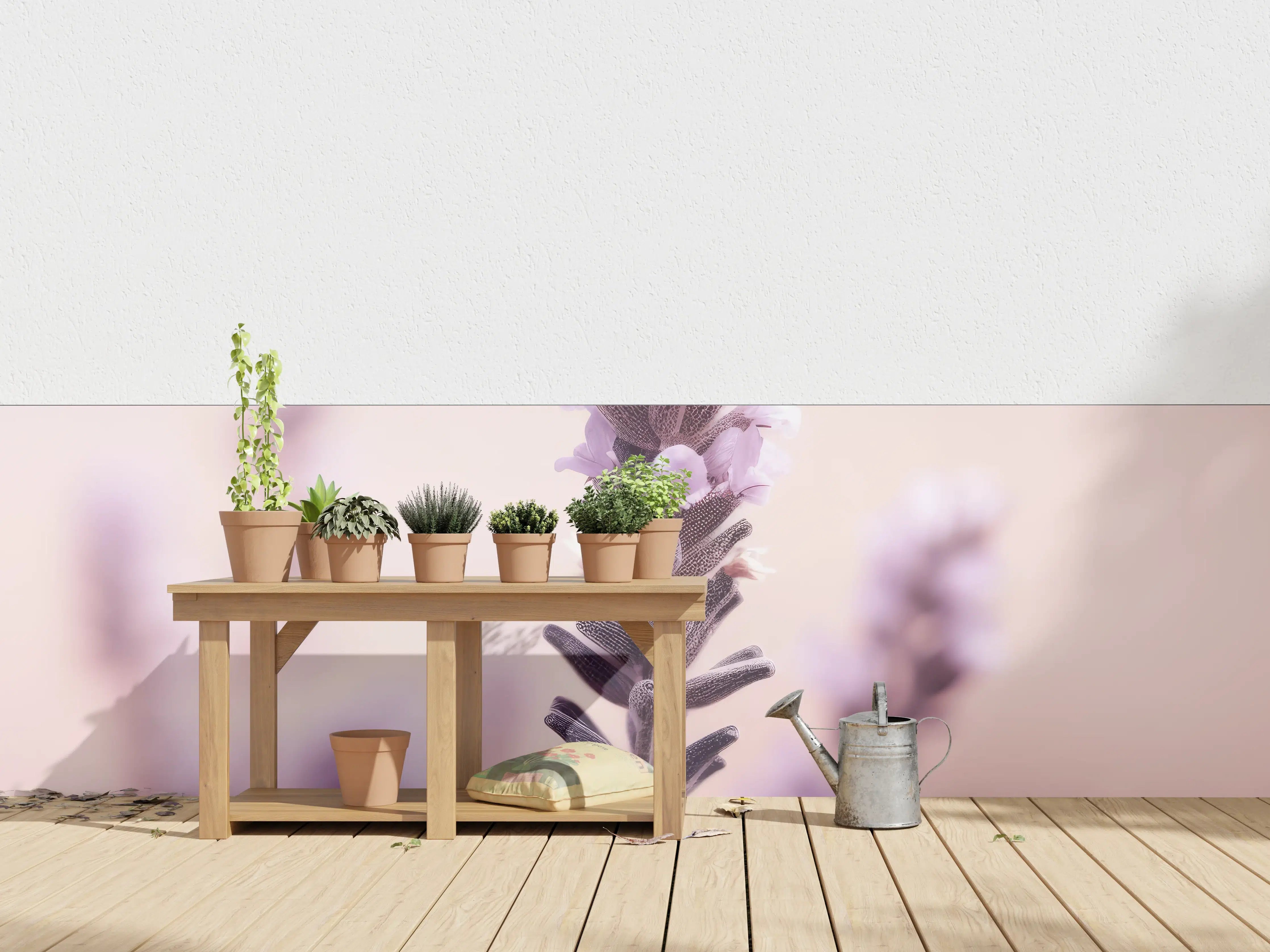 Wandverkleidung außen - Lavendel im sanften Licht
