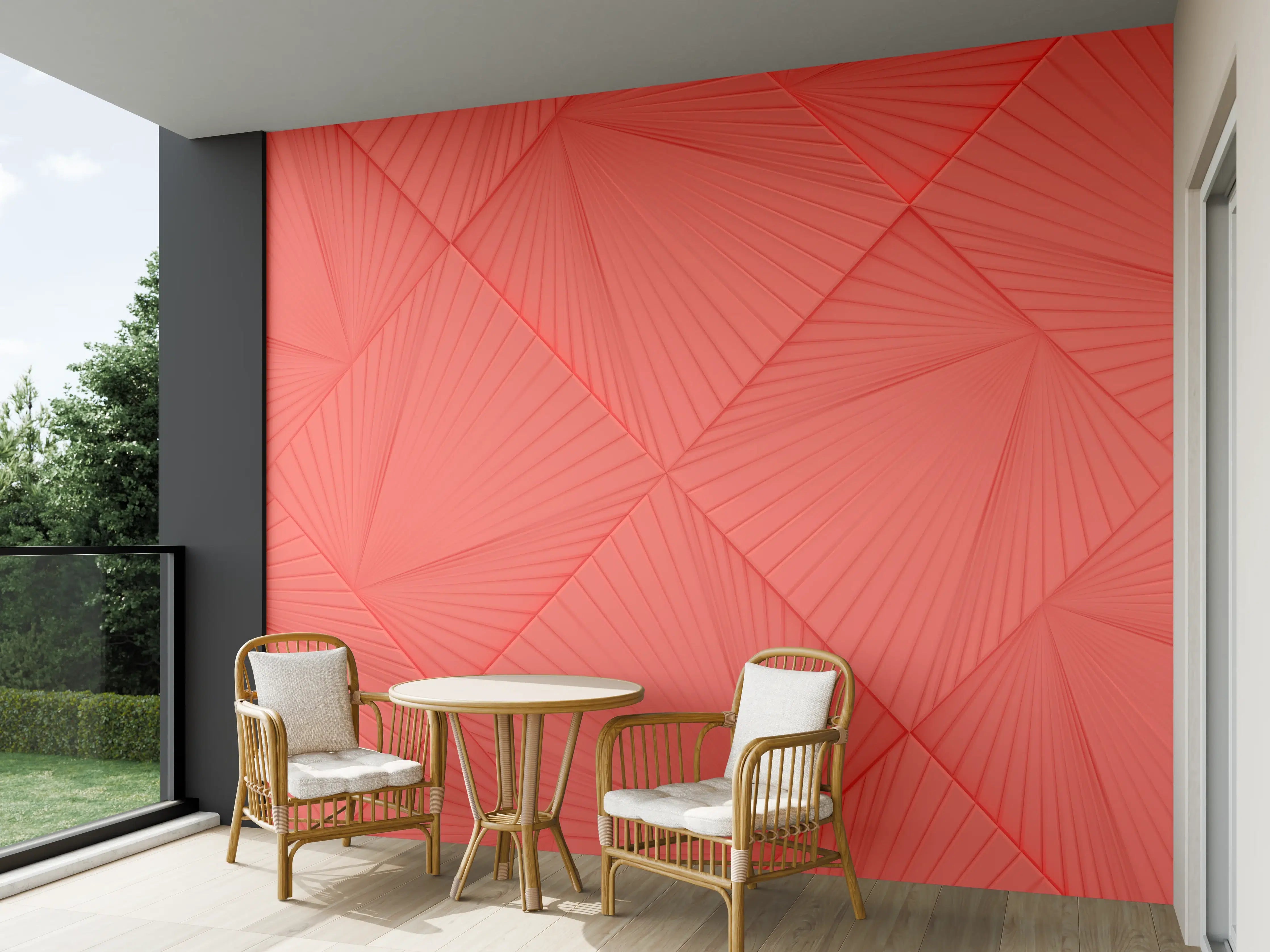 Wandverkleidung außen - Lebendige Korallen-Geometrie