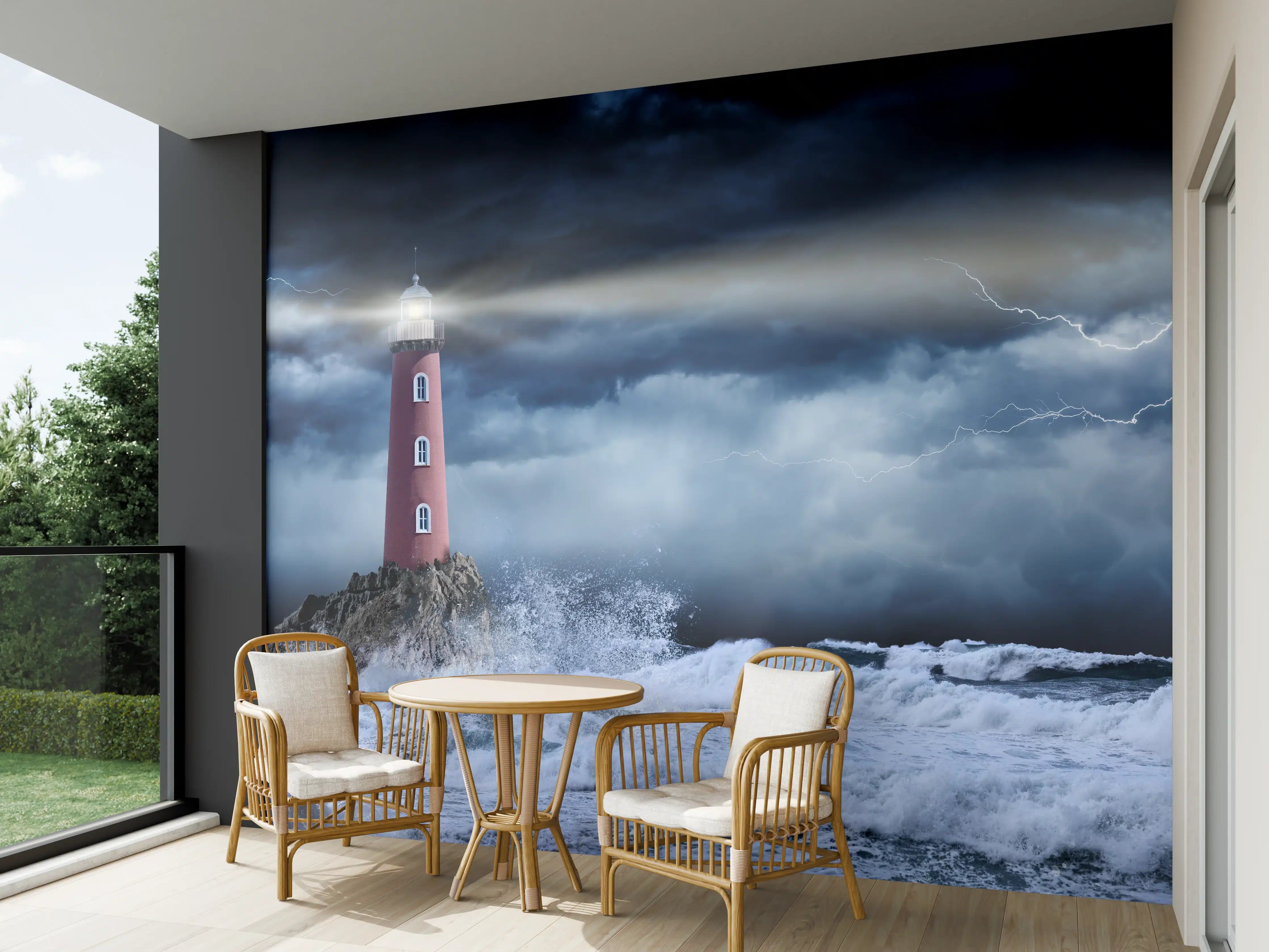 Wandverkleidung außen - Leuchtturm Stürmisch