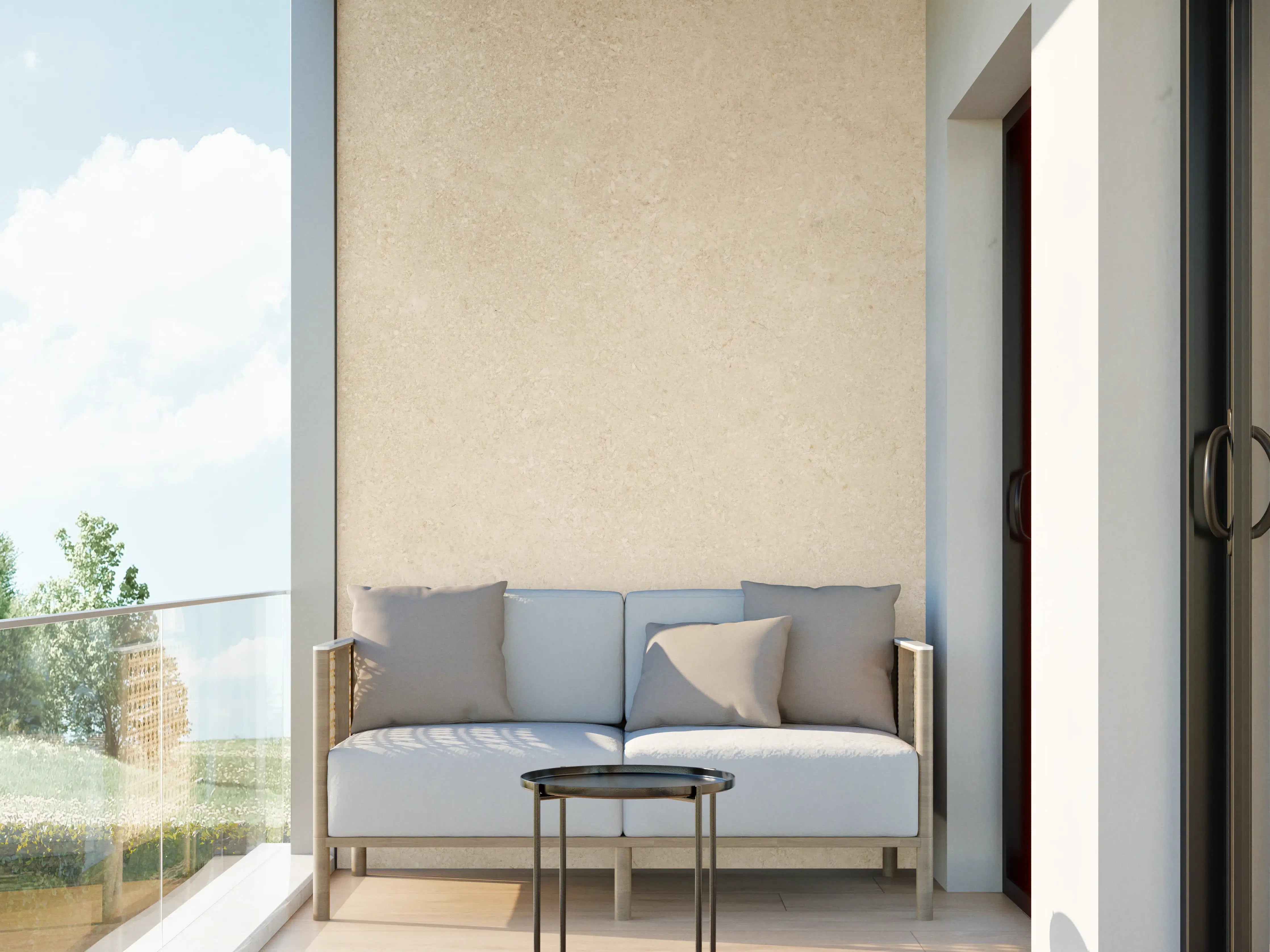 Wandverkleidung außen - Limestone Marble Cream Texture