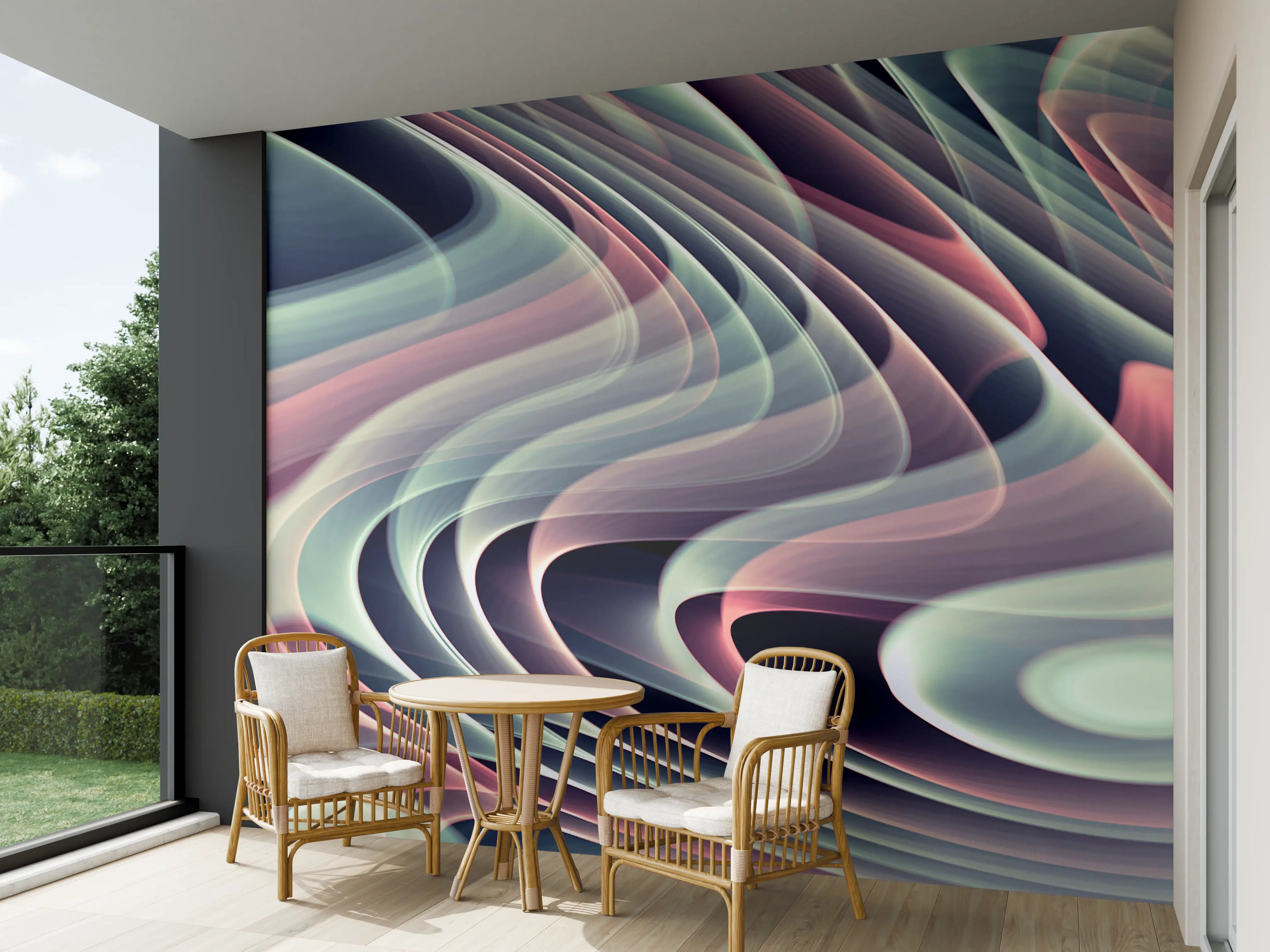 Wandverkleidung außen - Linienartiger Hintergrund - Abstrakt