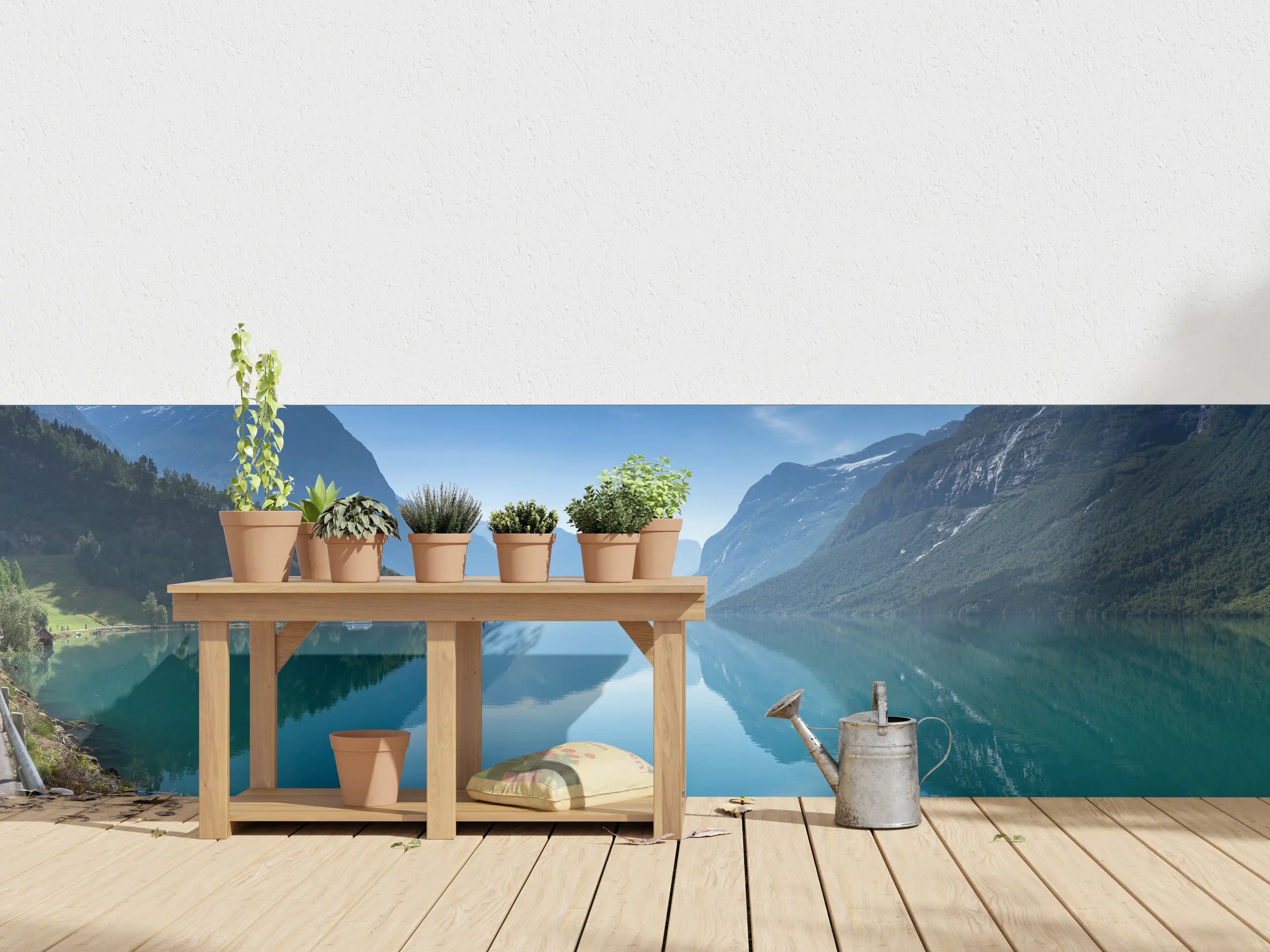 Wandverkleidung außen - Lovatnet See - Norwegen