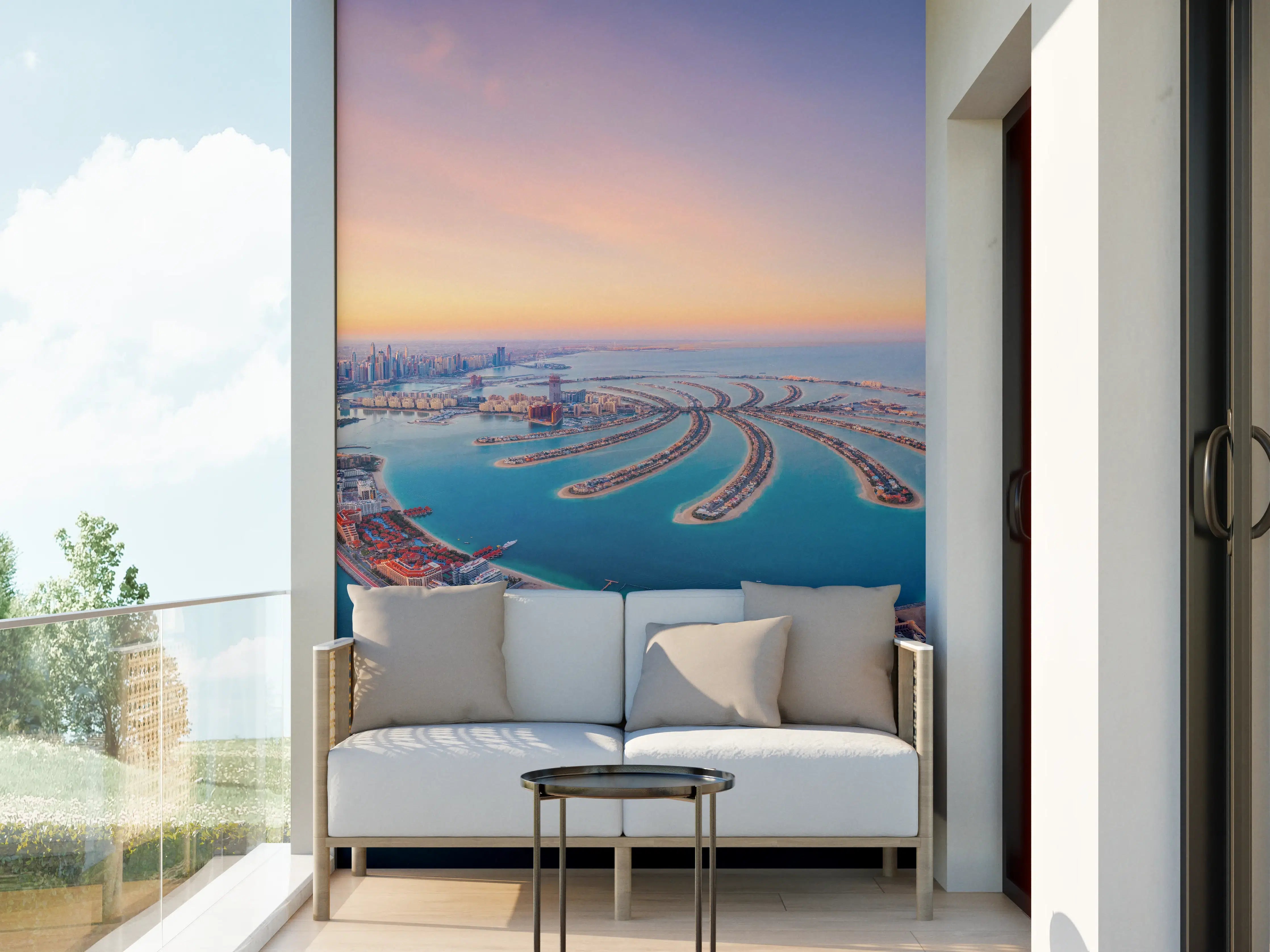 Wandverkleidung außen - Luftaufnahme von Palm Jumeirah