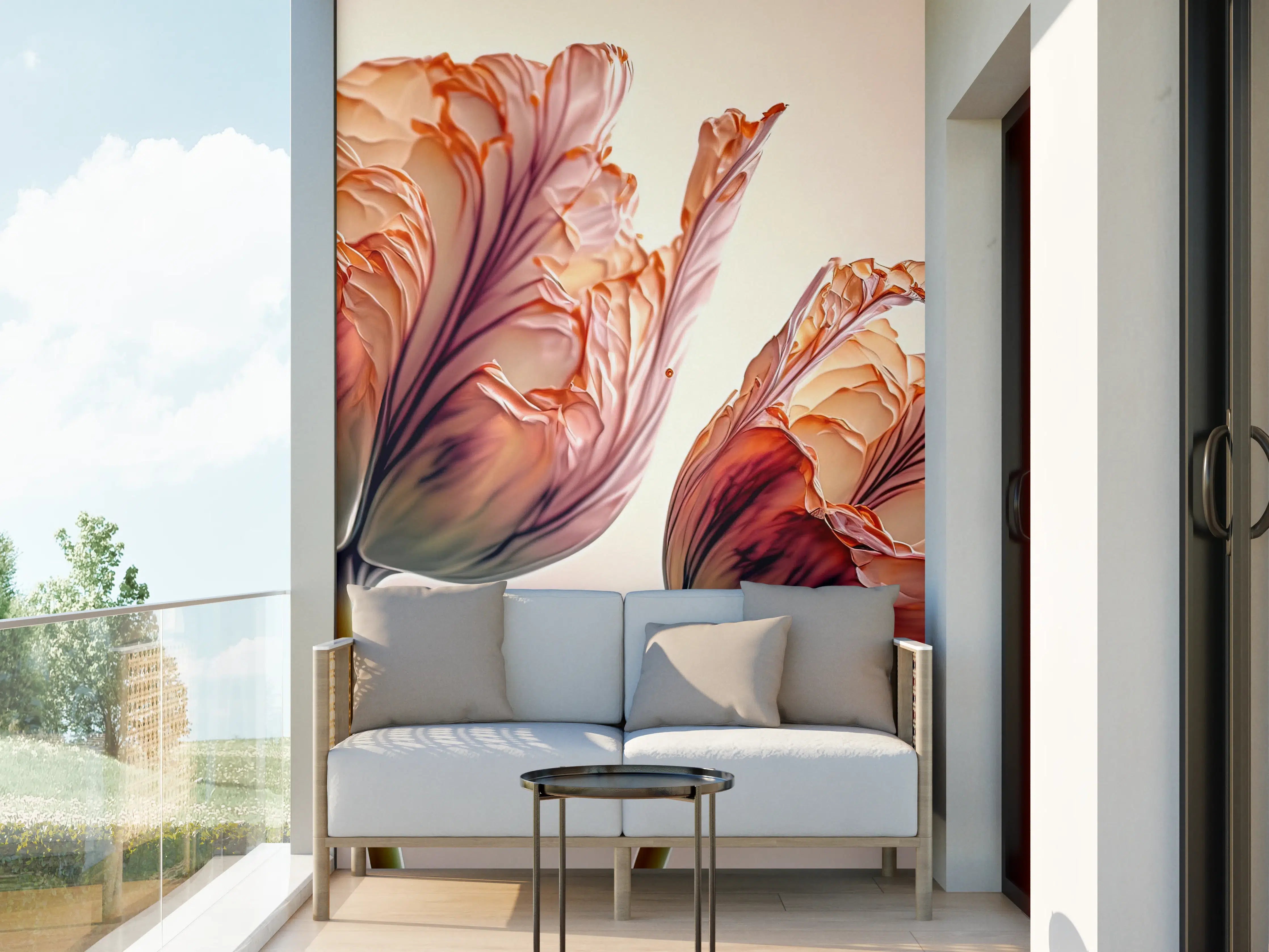 Wandverkleidung außen - Luxuriöse Abstrakte Tulpen Kunst