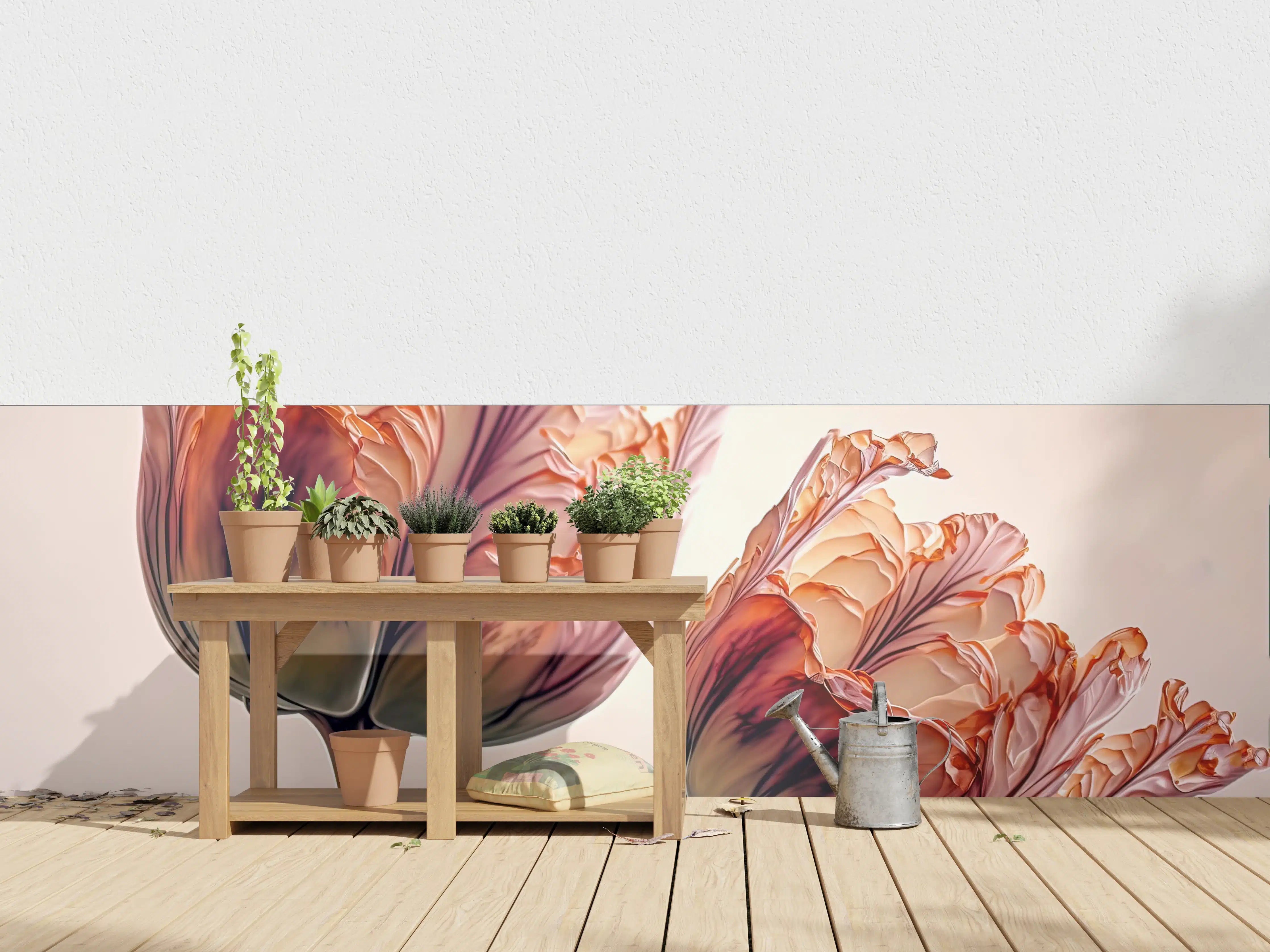 Wandverkleidung außen - Luxuriöse Abstrakte Tulpen Kunst