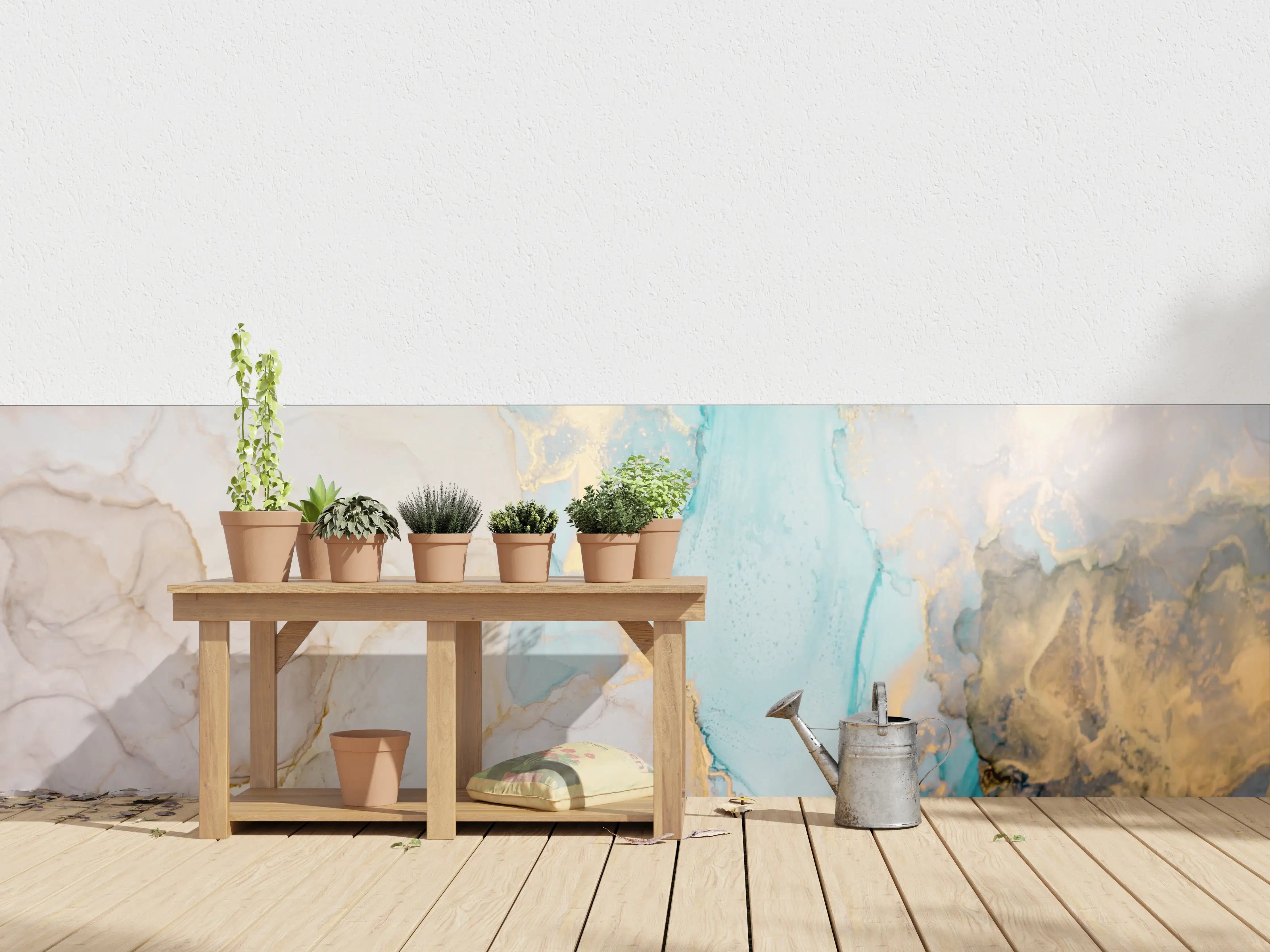 Wandverkleidung außen - Luxuriöse Wasserfarben-Marmortextur