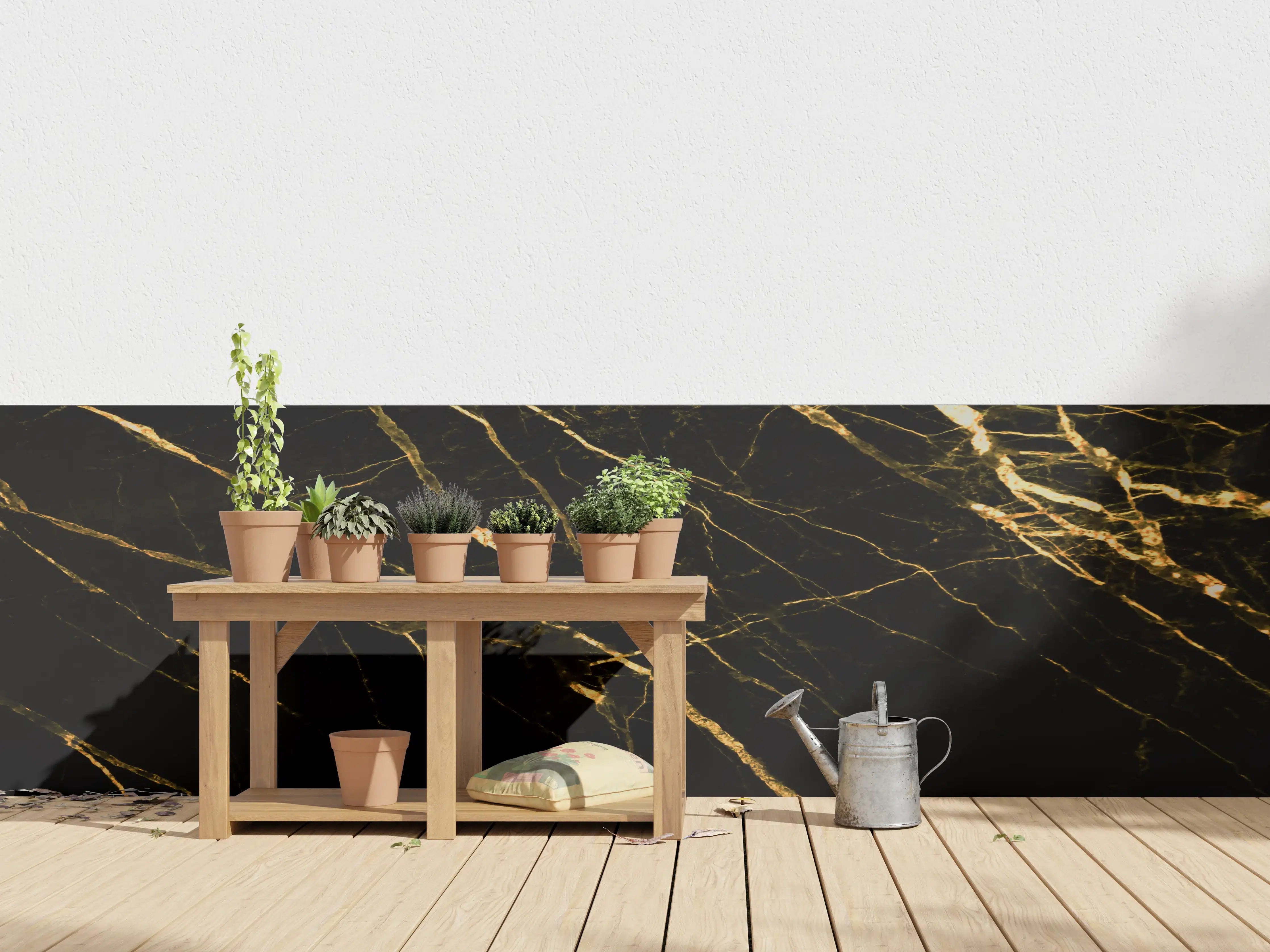 Wandverkleidung außen - Luxus Goldmarmortextur 