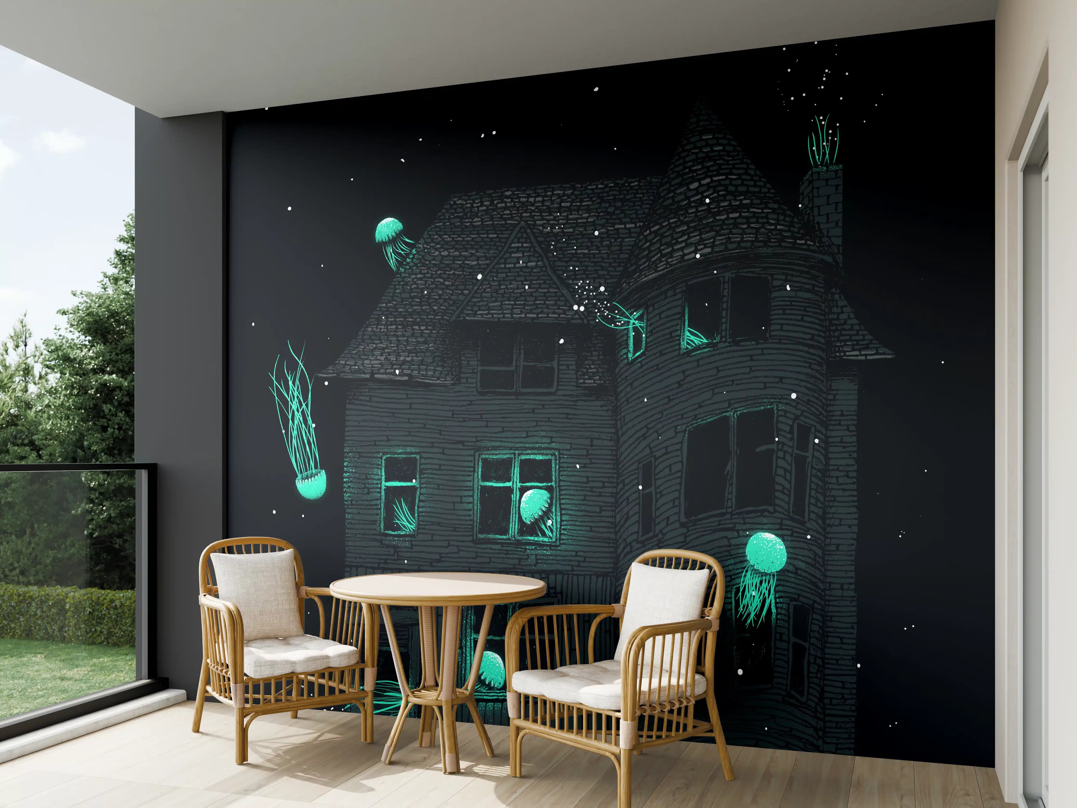 Wandverkleidung außen - Magisches Haus Sternennacht