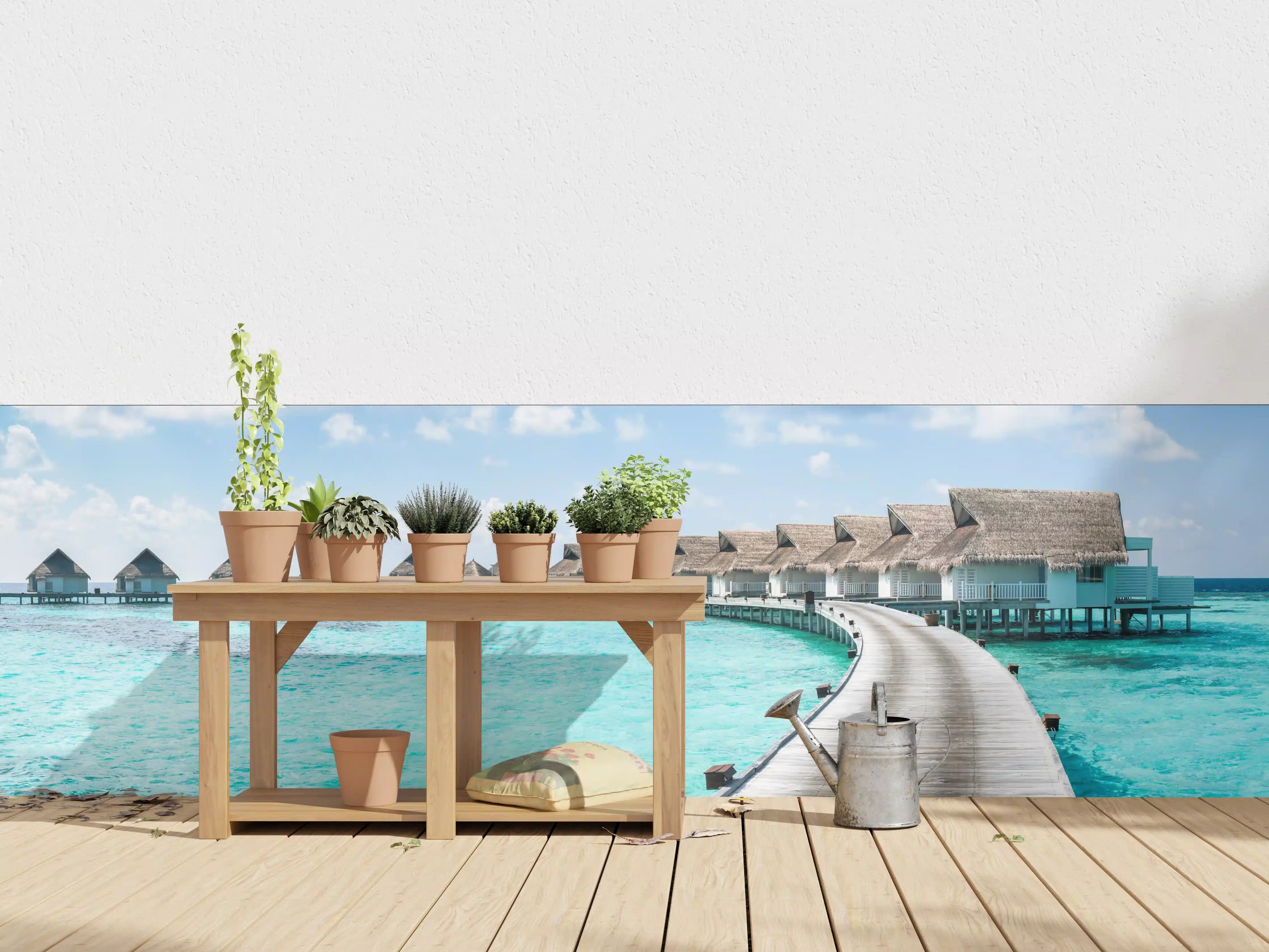 Wandverkleidung außen - Malediven Wasser-Hotel