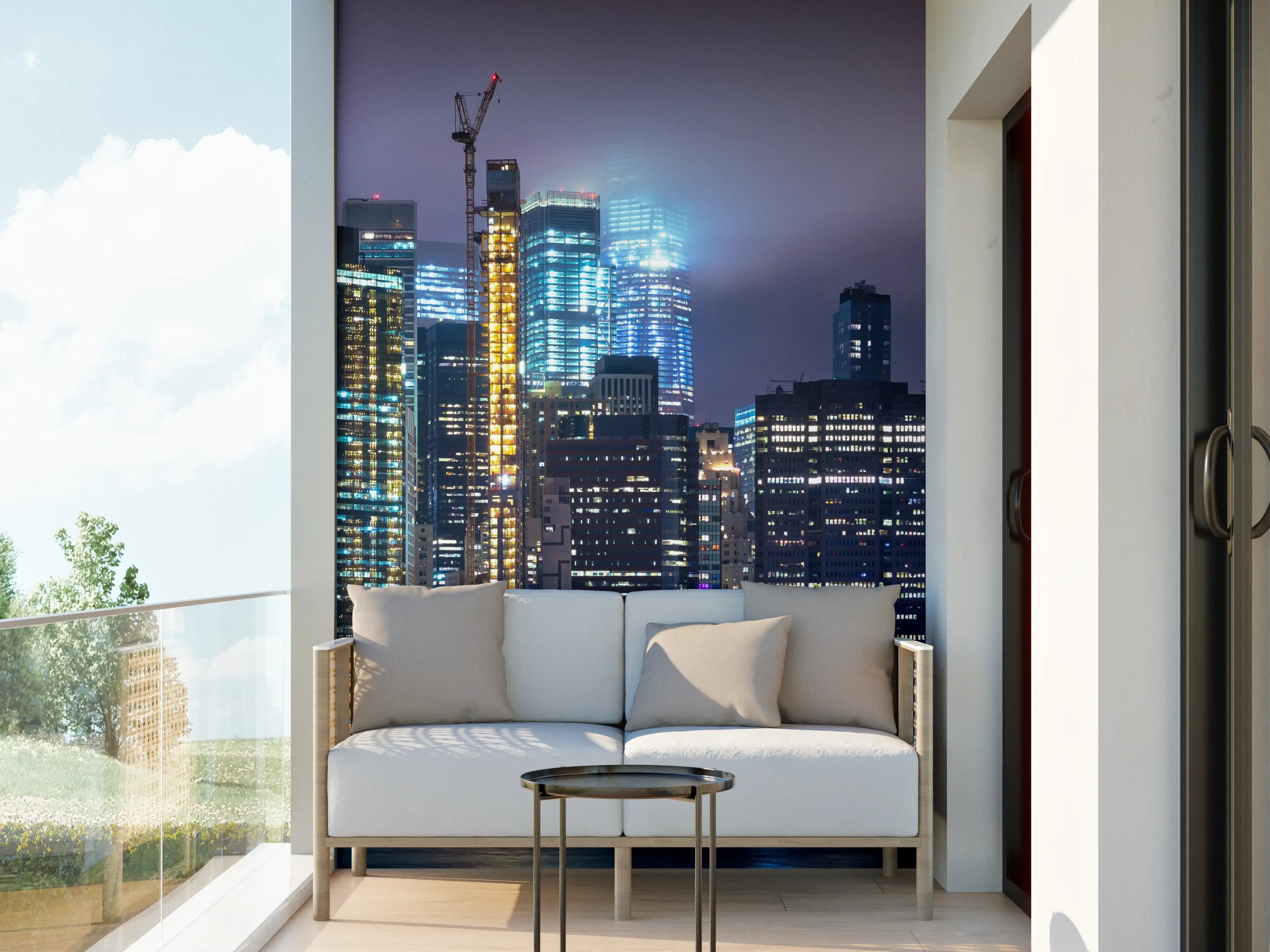 Wandverkleidung außen - Manhattan Skyline – Stadt der Lichter
