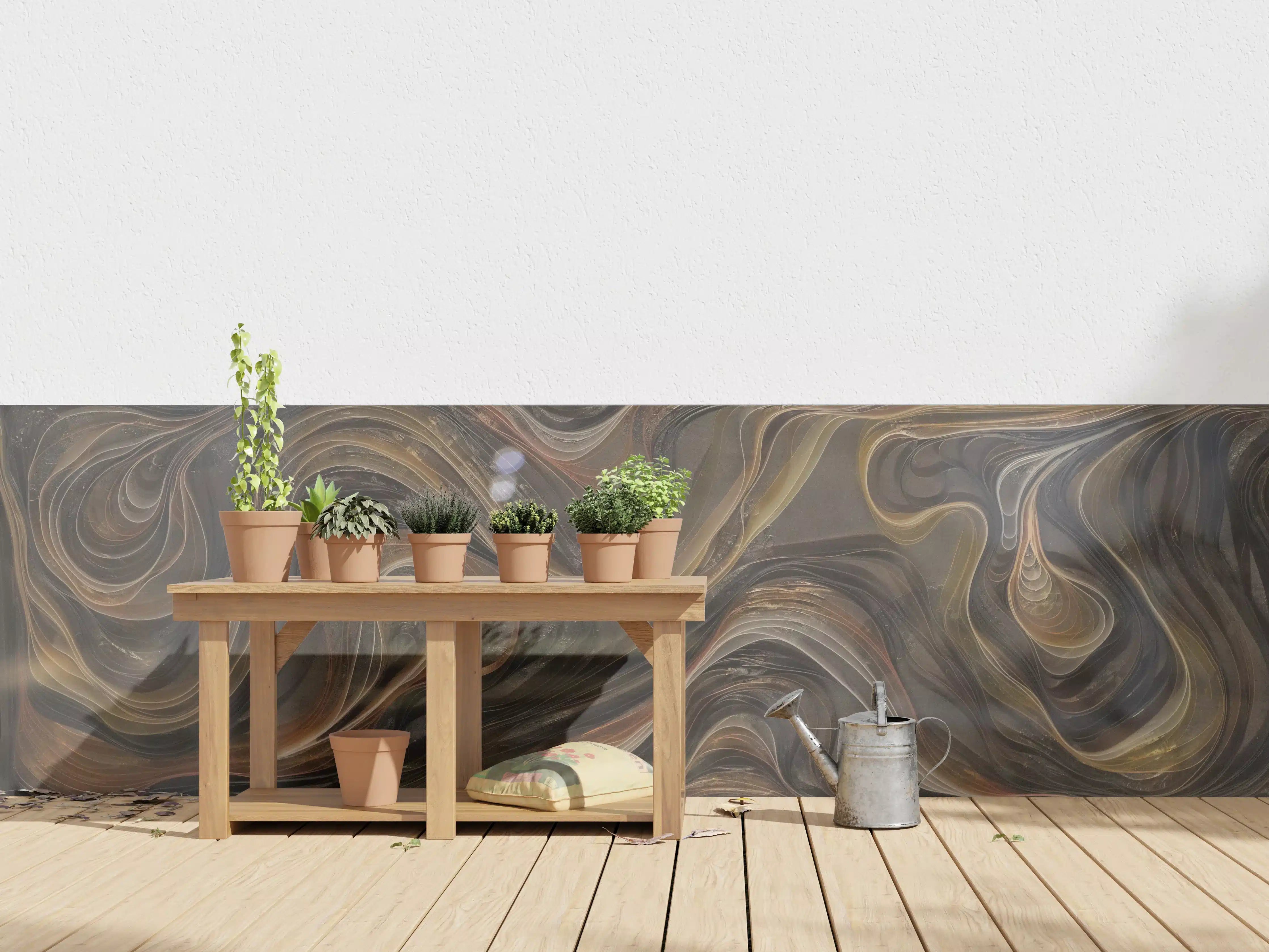 Wandverkleidung außen - Marbled Brown and Gold Texture
