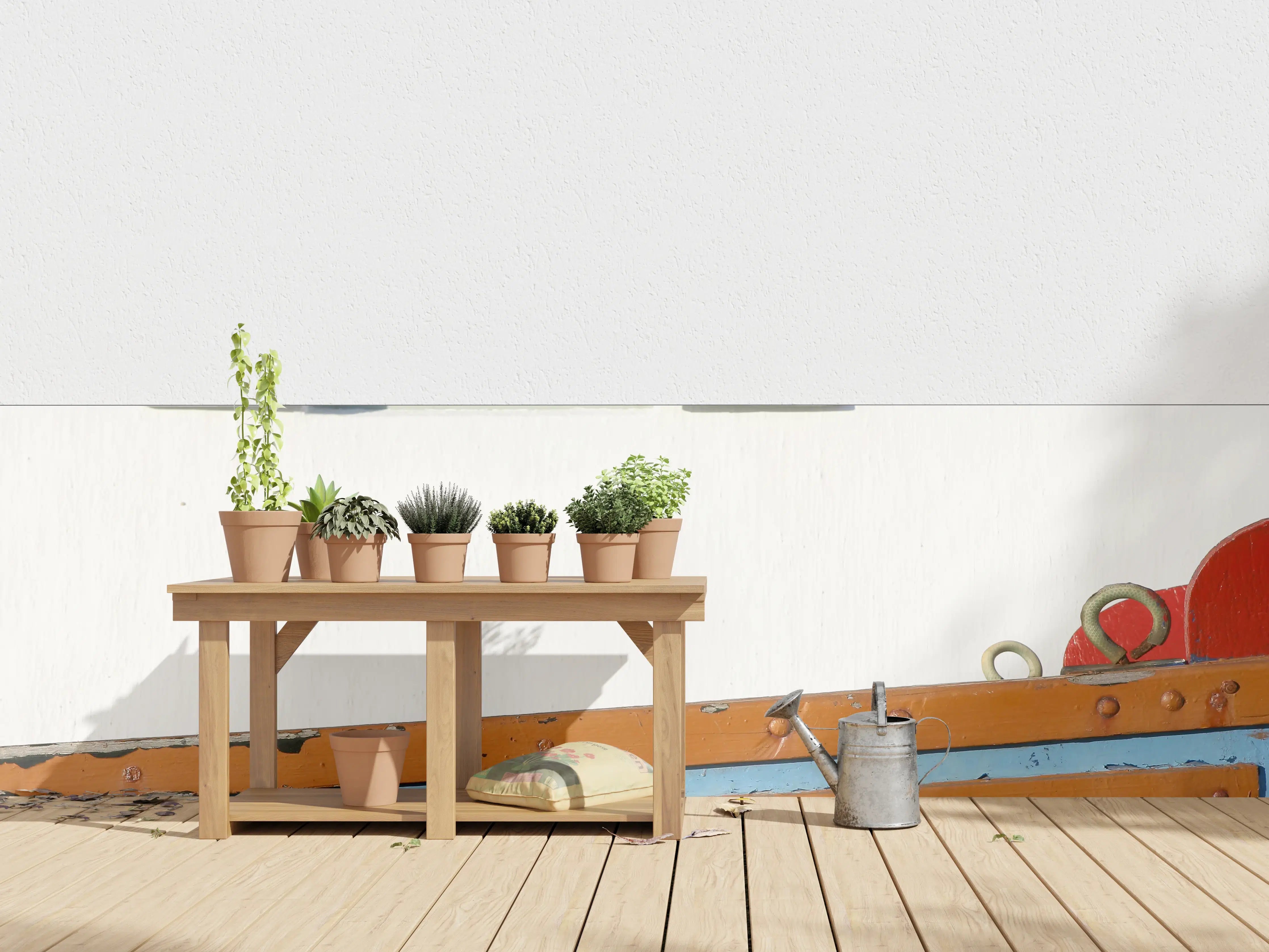 Wandverkleidung außen - Maritimes Fenster & Boot